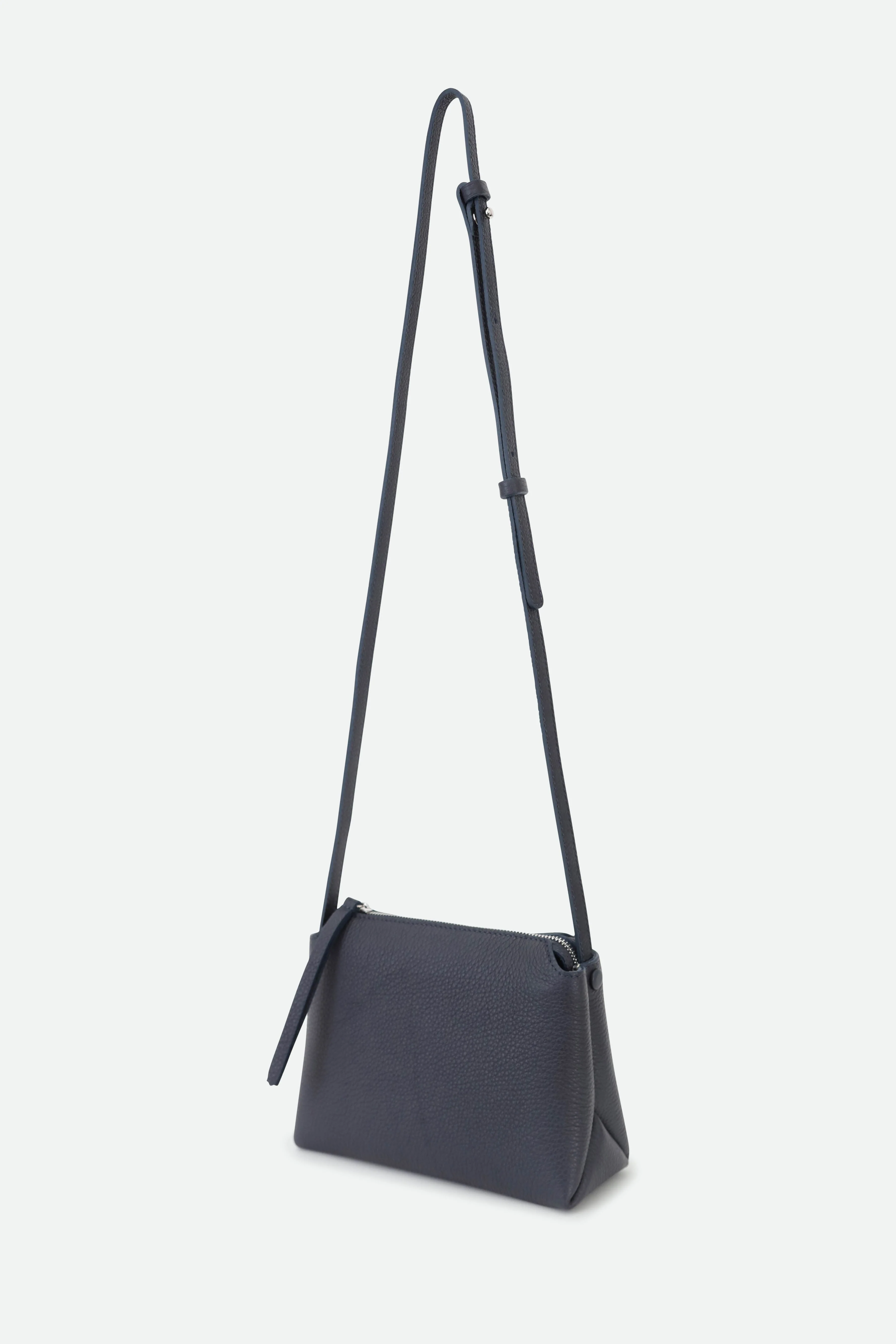 BRIDGET ITALIAN LEATHER CROSSBODY BAG IN NAVY - Image 3