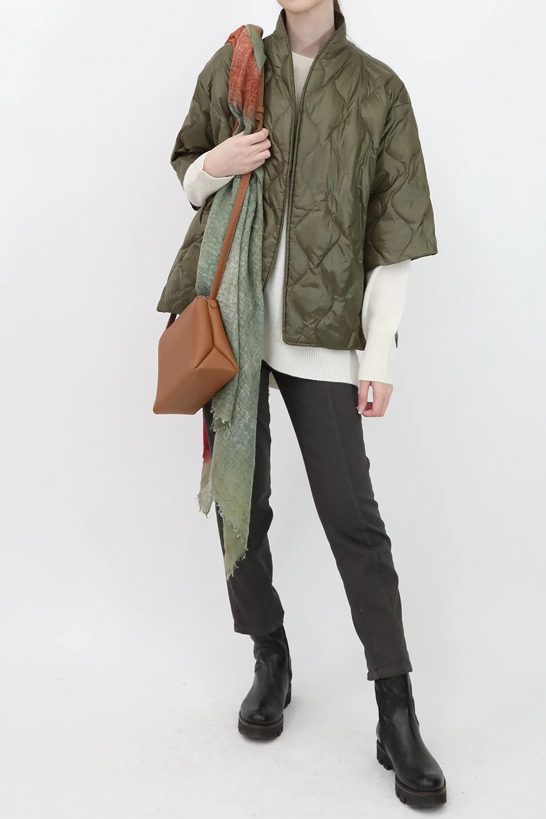 BRIDGET ITALIAN LEATHER CROSSBODY BAG IN NATURAL CUOIO - Image 4