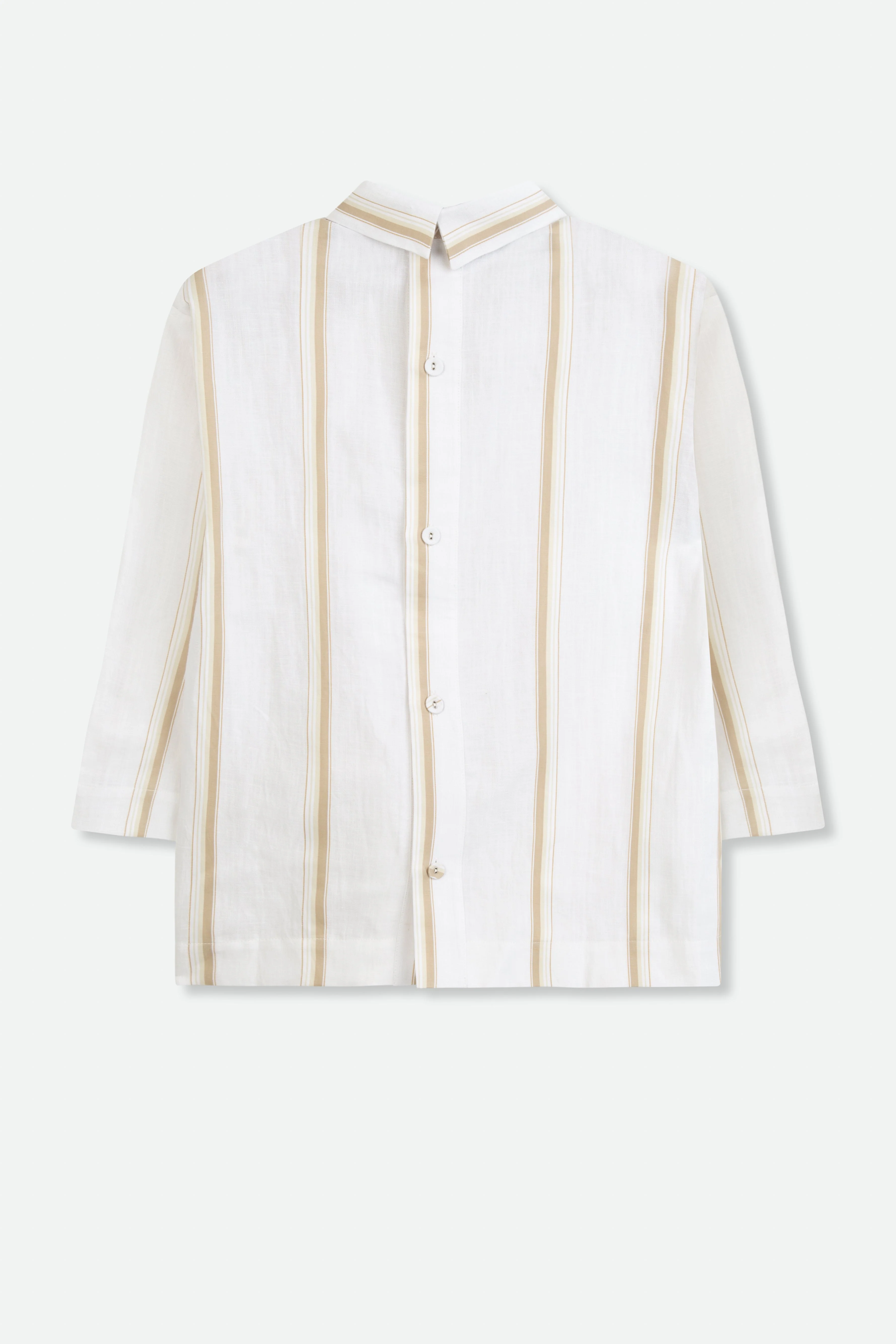 LILY PATCH POCKET 3/4 LIGHTWEIGHT JACKET IN LINEN-COTTON - Image 4