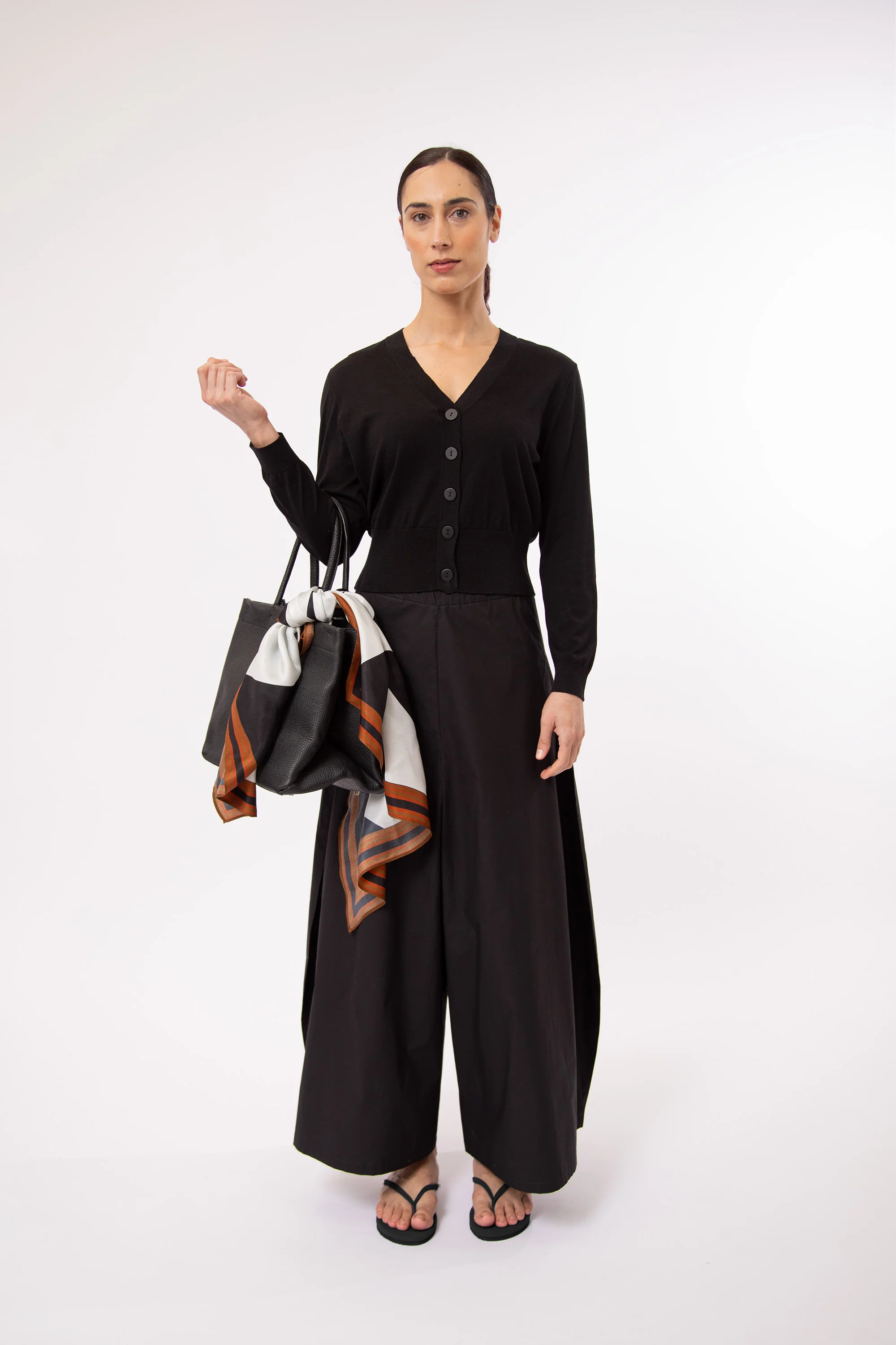 CALLI BUTTON CARDI FINE GAUGE ITALIAN SILK COTTON - Image 14