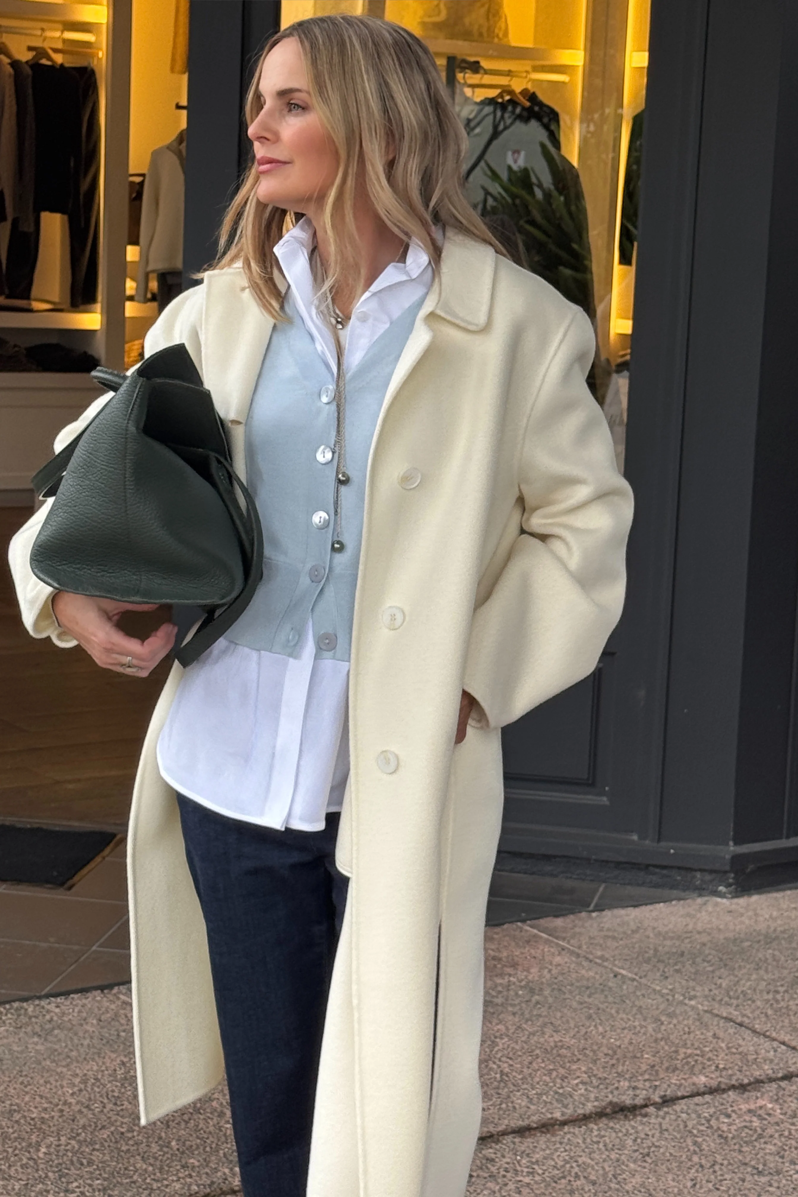 CALLI BUTTON CARDI FINE GAUGE ITALIAN SILK COTTON - Image 9