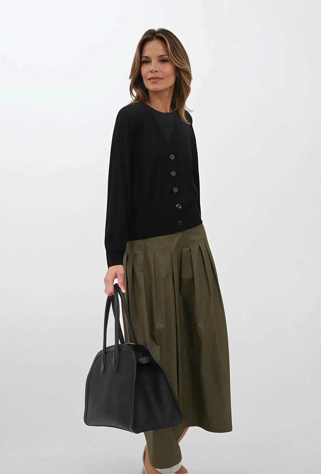 CALLI BUTTON CARDIGAN IN SUPERFINE MERINO - Image 4