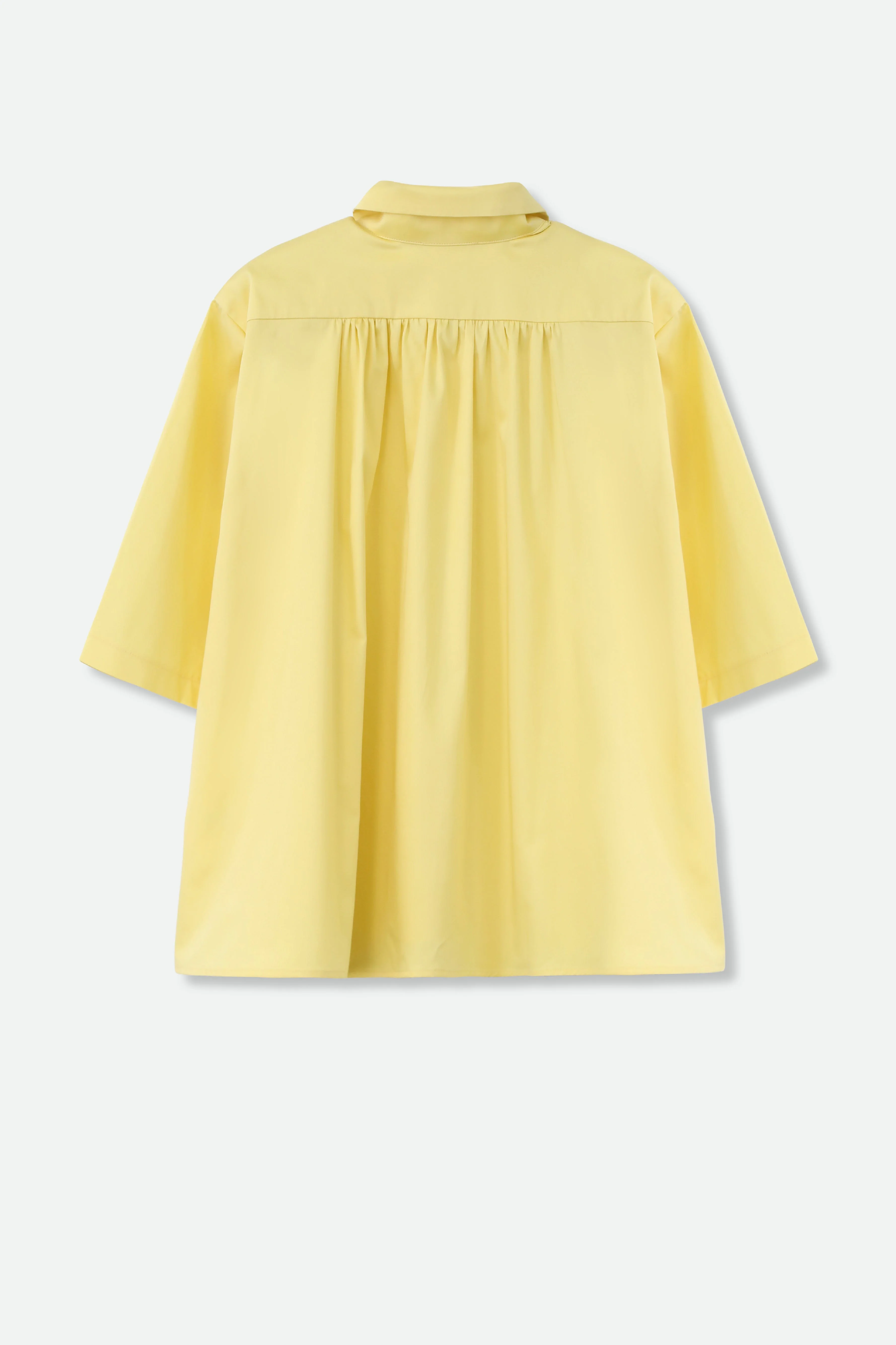 CAMP SHIRT IN ITALIAN COTTON POPLIN STRETCH IN YELLOW - Image 2