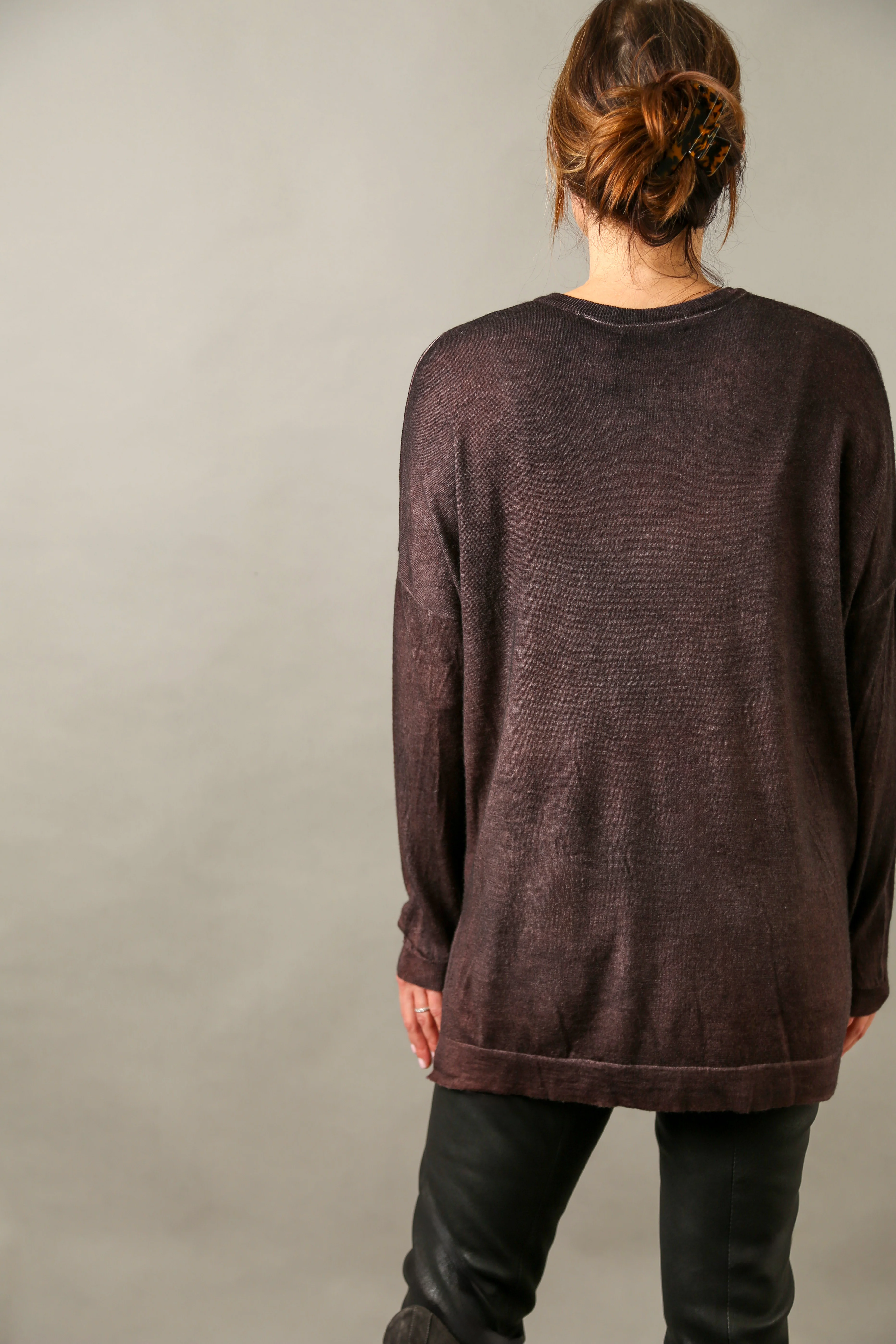 CARENA RELAXED SWEATER IN HAND-DYED CASHMERE - Image 2