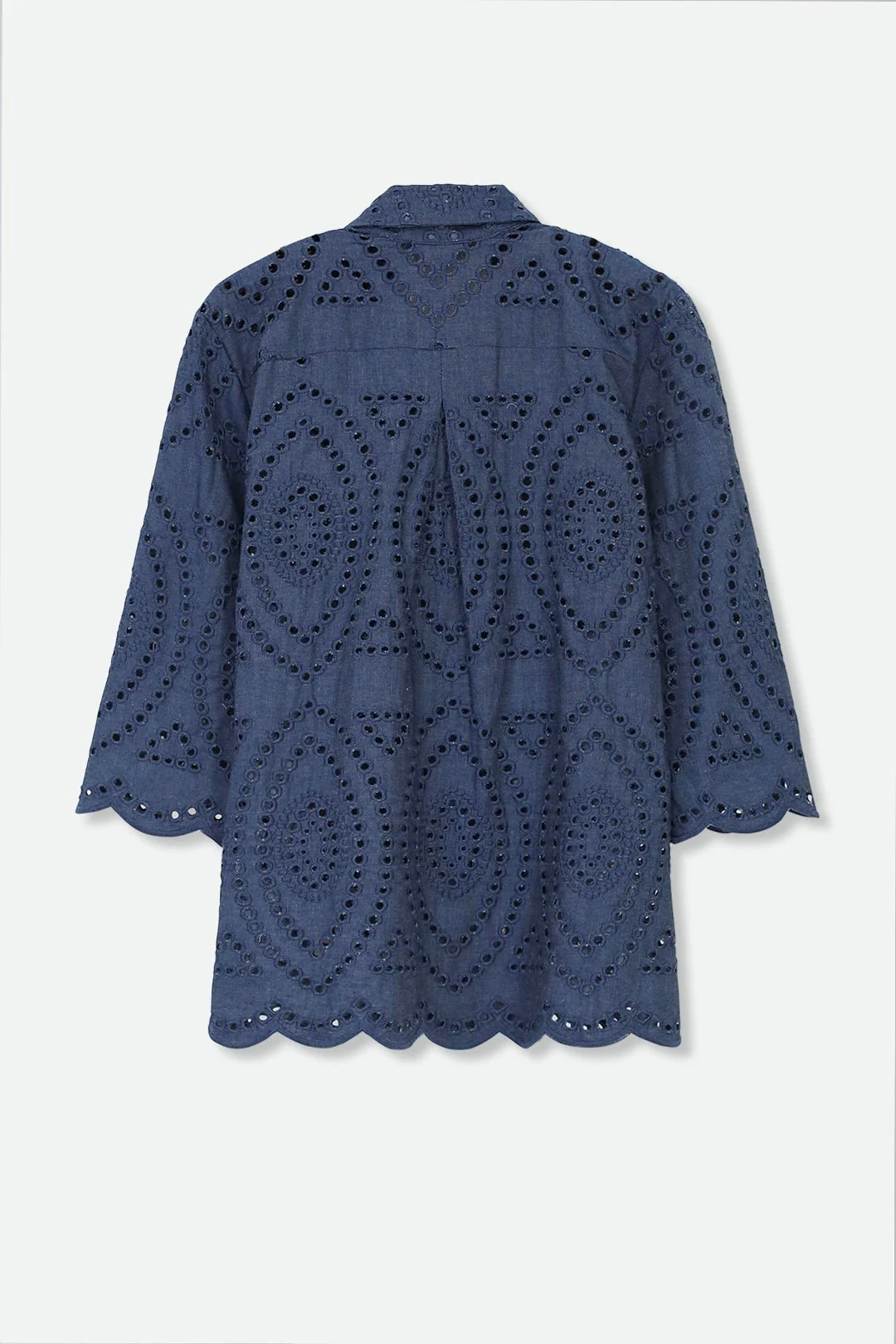 CESARE CAMP SHIRT ITALIAN DENIM EYELET - Image 2