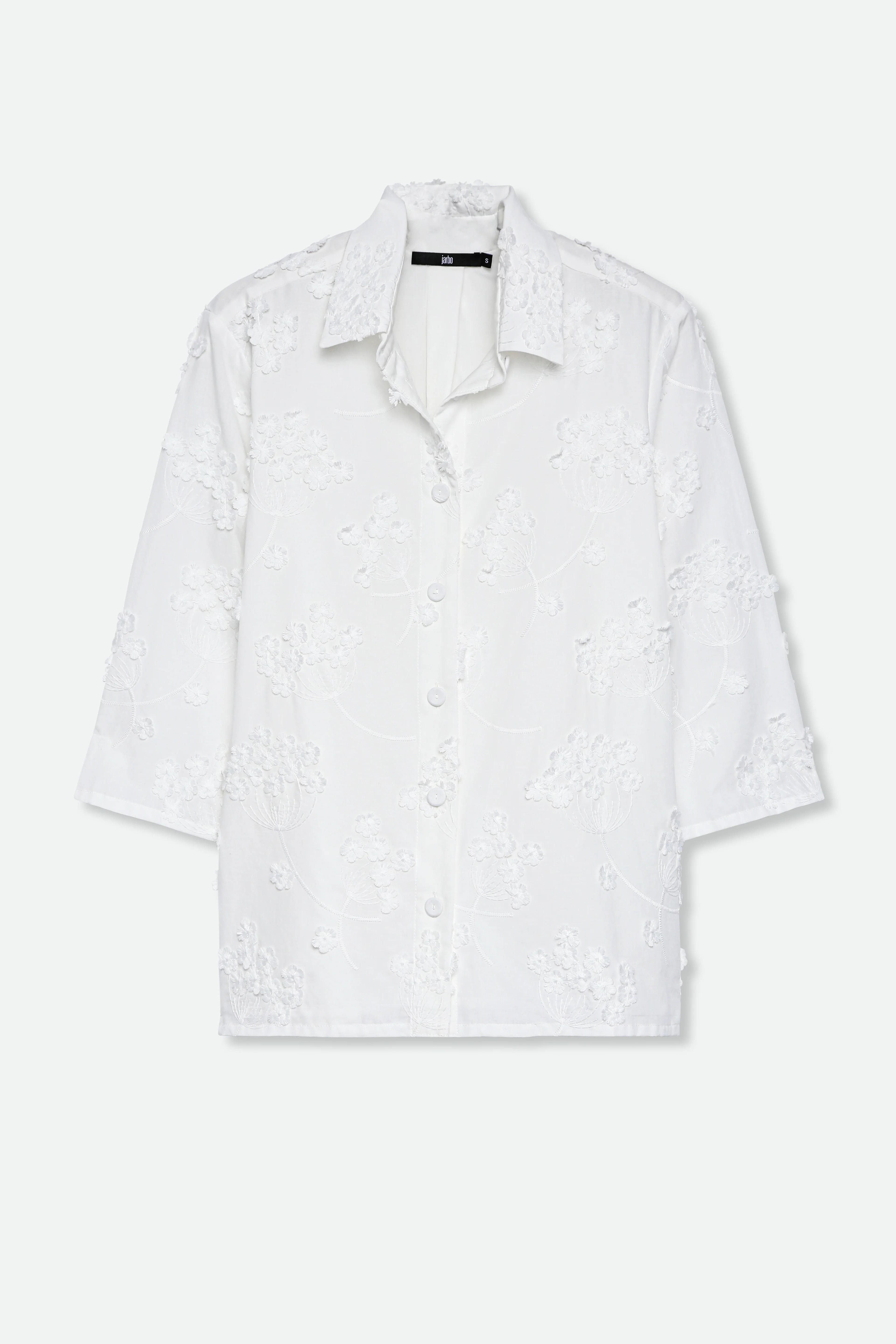 CESARE CAMP SHIRT IN ITALIAN EMBROIDERED COTTON - Image 2