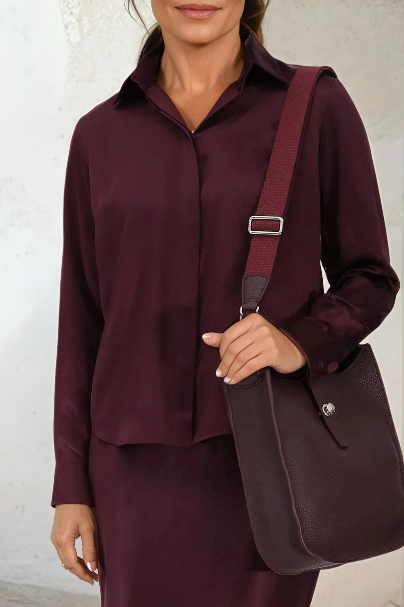 CIELO BLOUSE IN SILK CHARMEUSE