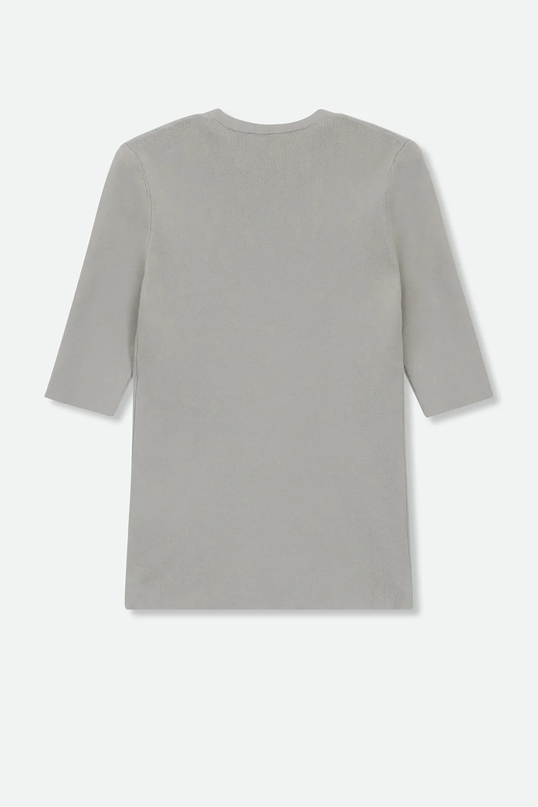 ELBOW SLEEVE V-NECK IN ITALIAN COTTON KNIT - Image 11