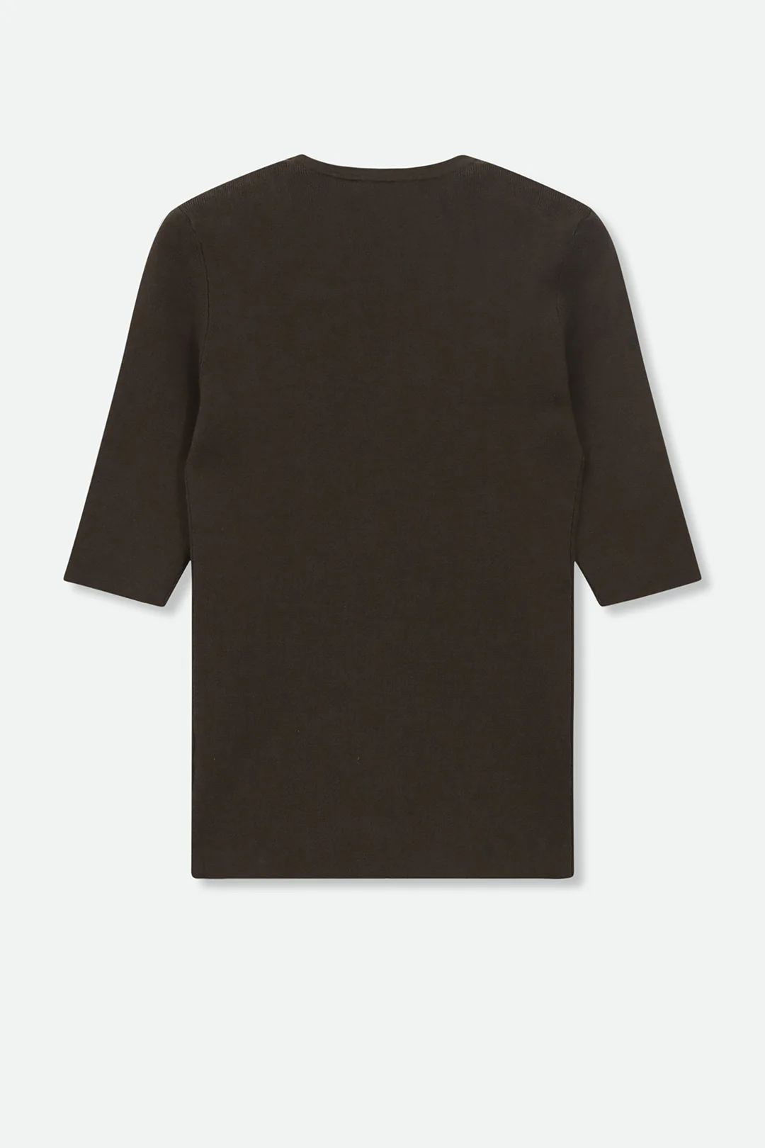 ELBOW SLEEVE V-NECK IN ITALIAN COTTON KNIT - Image 6