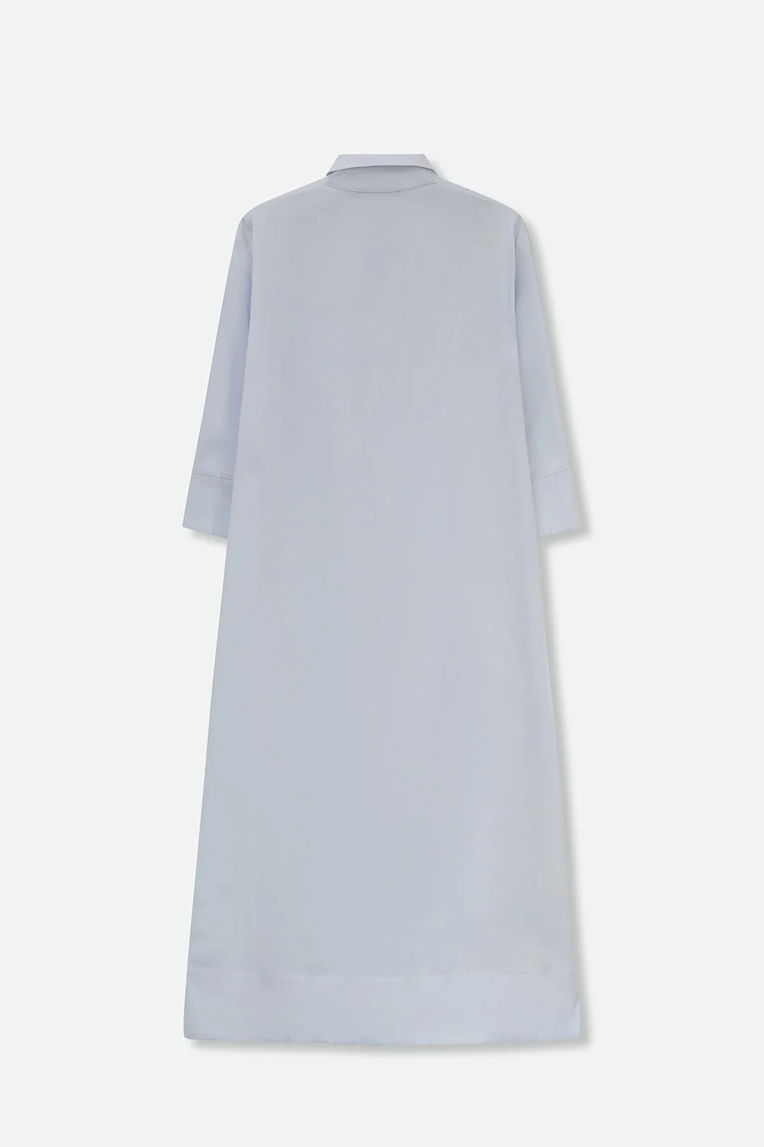 DANNI DRESS IN ITALIAN COTTON JACQUARD BLUE PEBBLE - Image 3