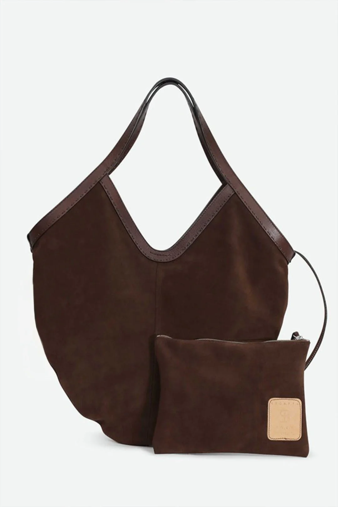 DANTE HOBO BAG IN ITALIAN DEEP MOCHA SUEDE - Image 2