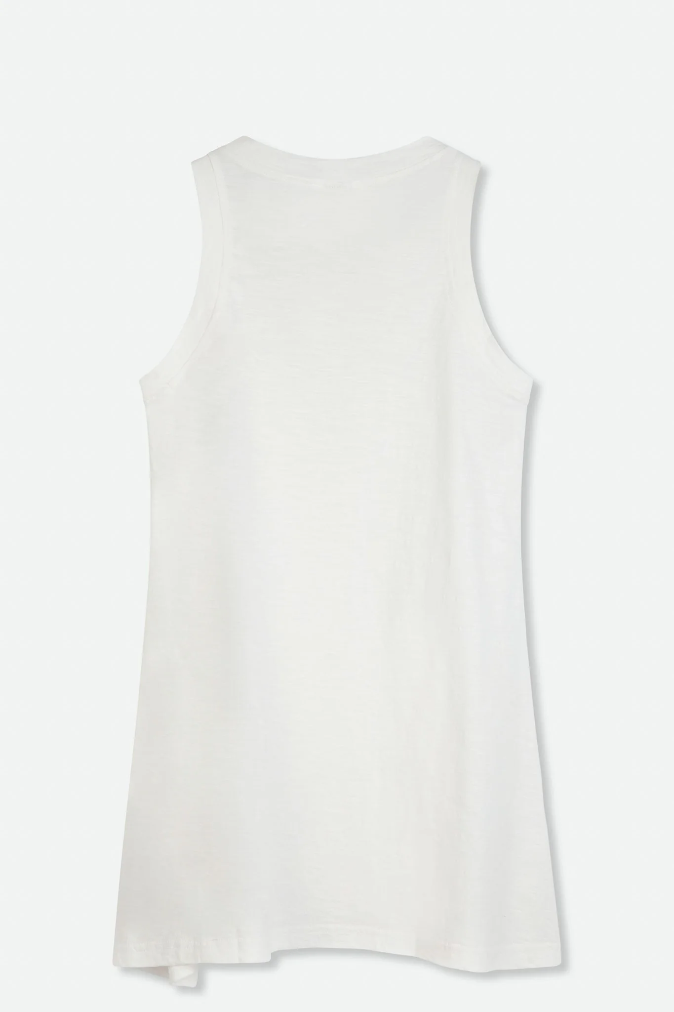 SLEEVELESS CREW A-LINE IN SLUB COTTON - Image 4