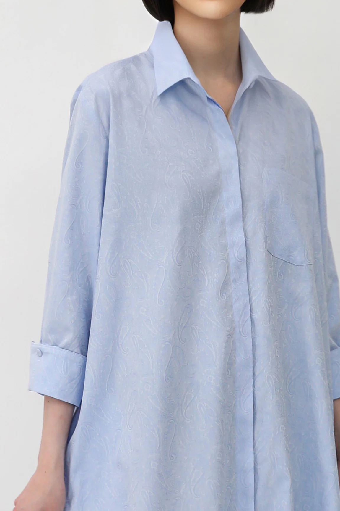 DELPHINE DRESS IN ITALIAN COTTON JACQUARD - Image 6