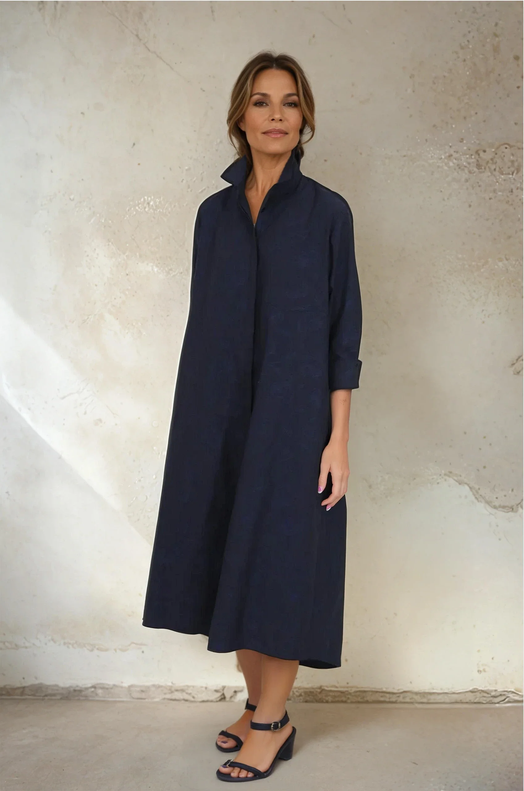 DELPHINE DRESS IN ITALIAN COTTON JACQUARD - Image 8