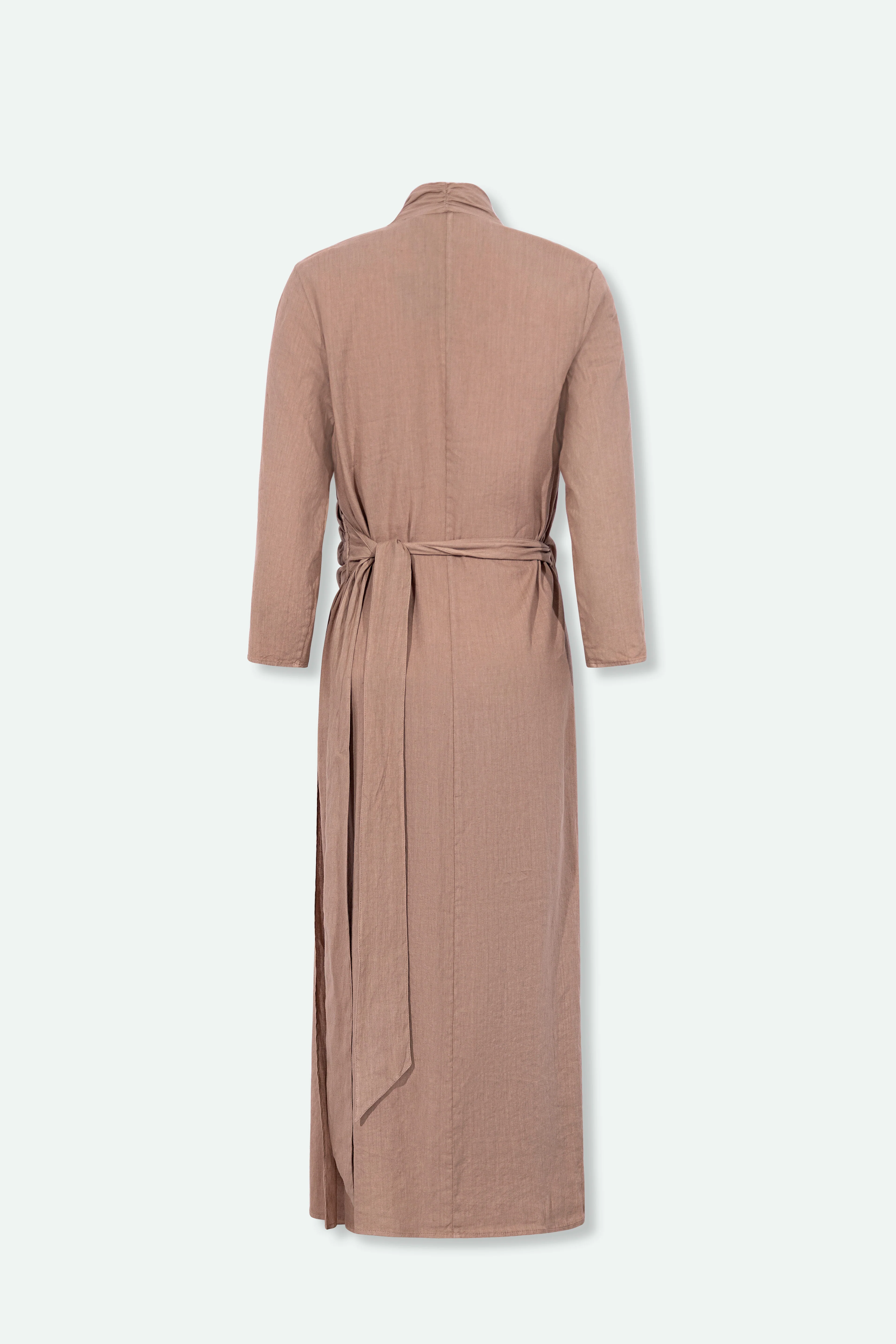 DIANE WRAP DRESS IN ITALIAN LINEN STRETCH - Image 12