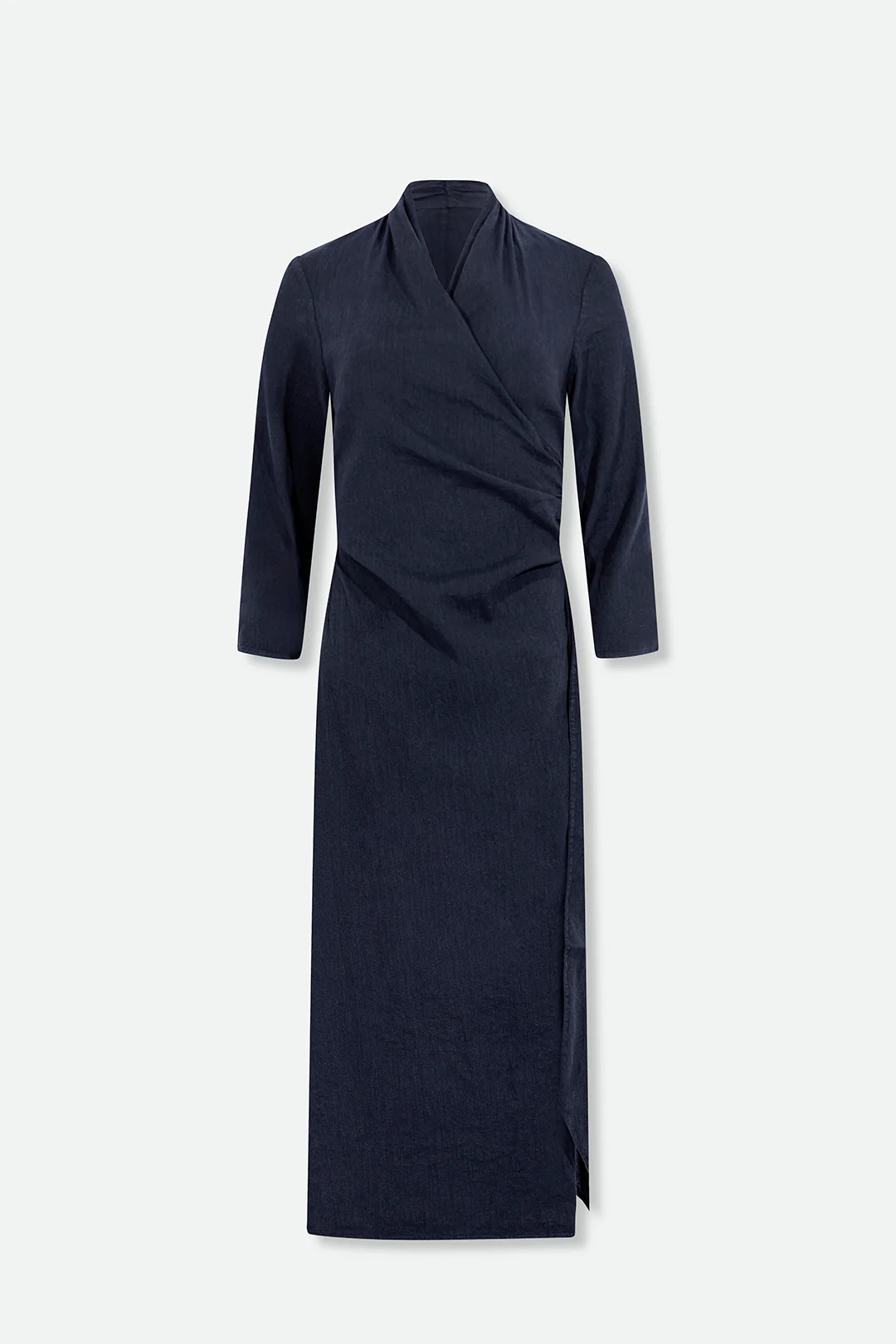 DIANE WRAP DRESS IN ITALIAN LINEN STRETCH - Image 5
