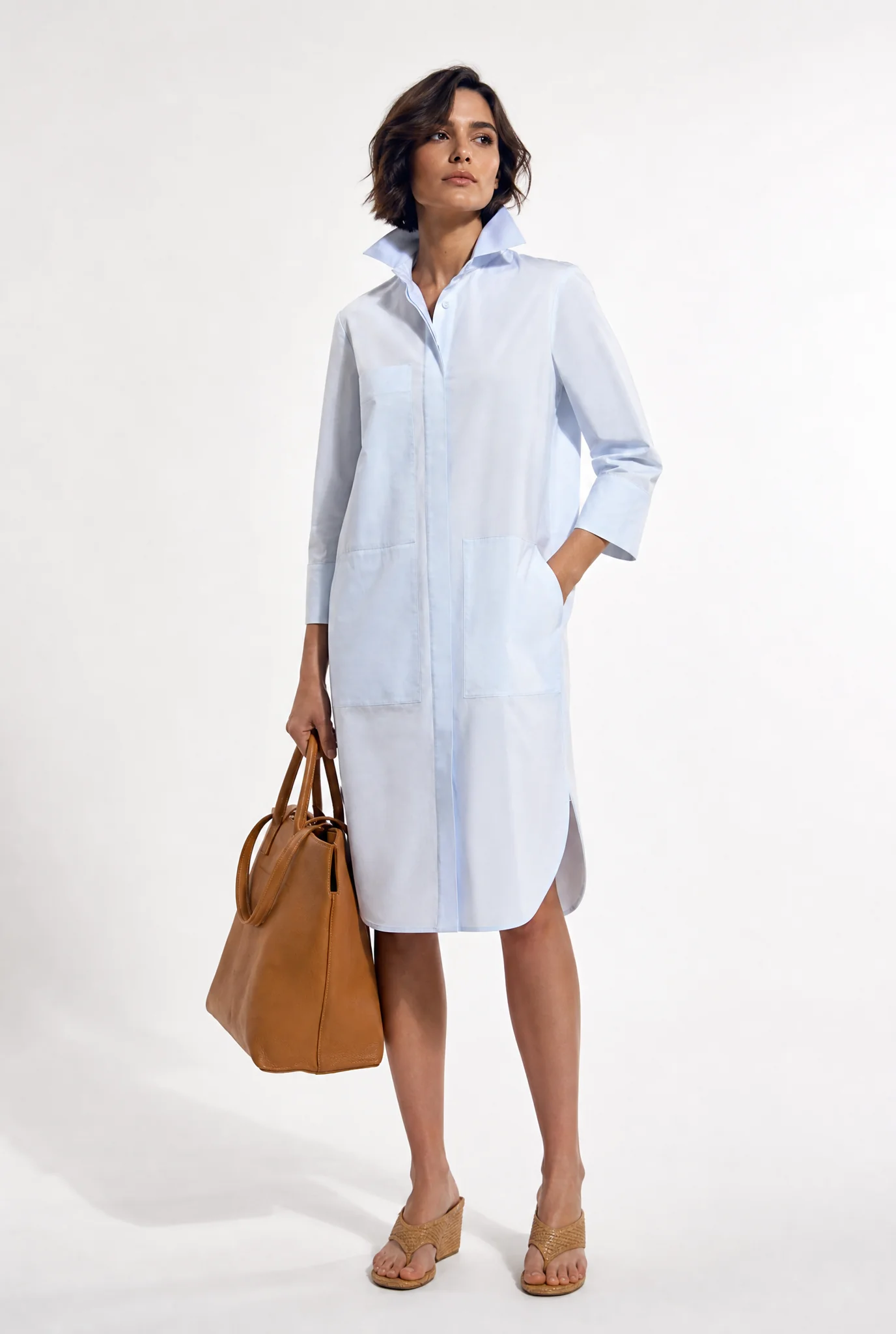 DORIAN DRESS IN ITALIAN FINE STRETCH COTTON - Image 12