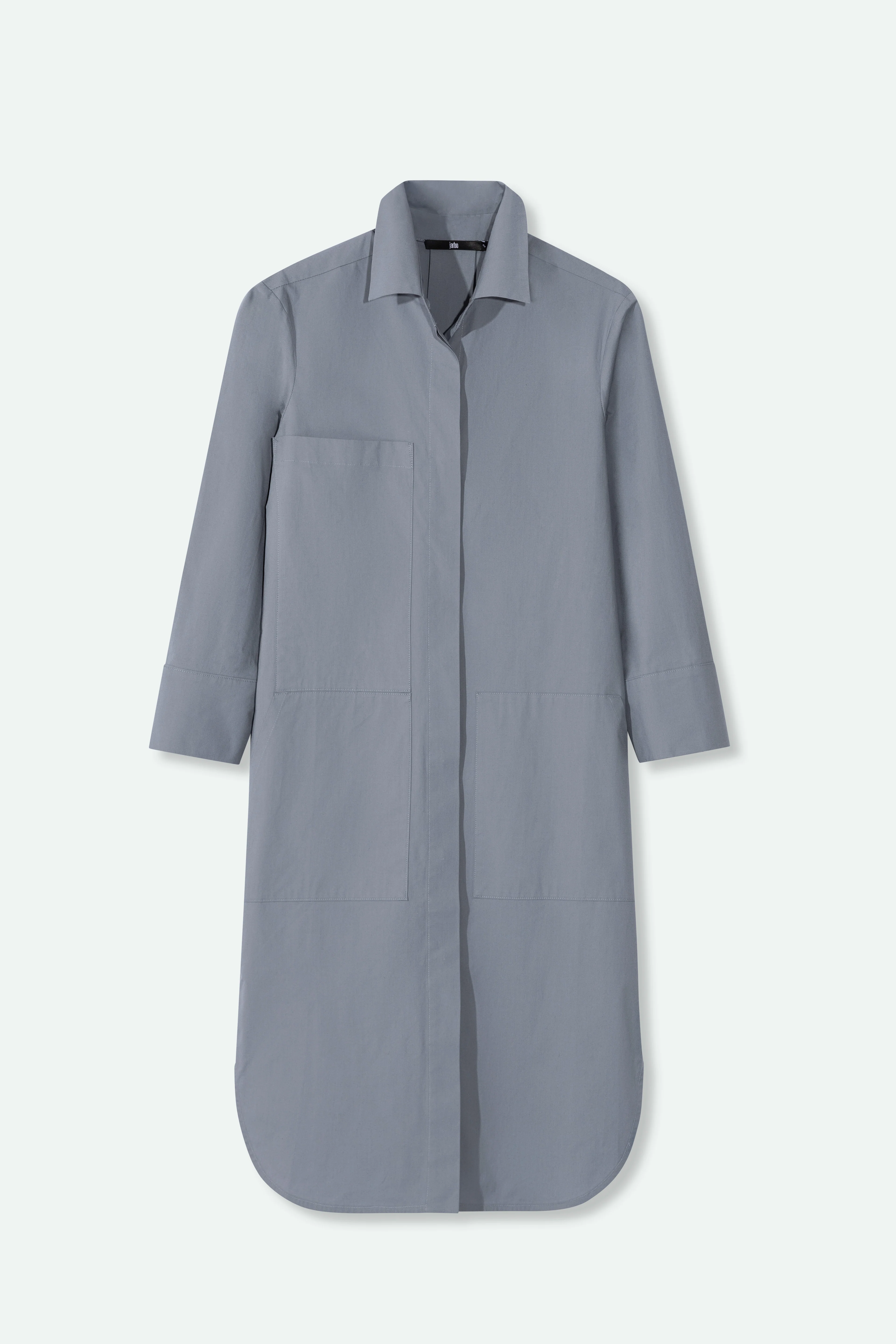 DORIAN DRESS IN ITALIAN FINE STRETCH COTTON - Image 2