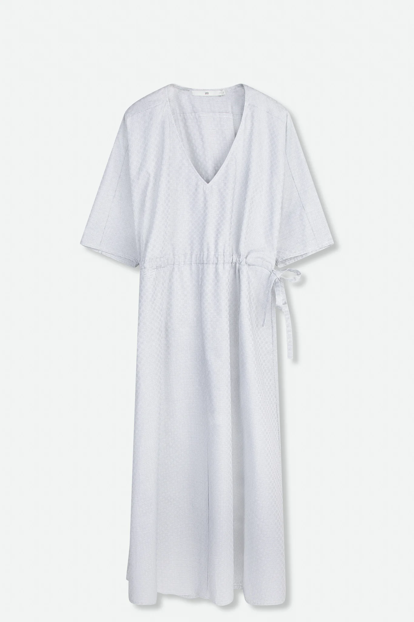 VANESSA DRESS WITH WAISTED DRAWSTRING IN COTTON POPLIN - Image 8