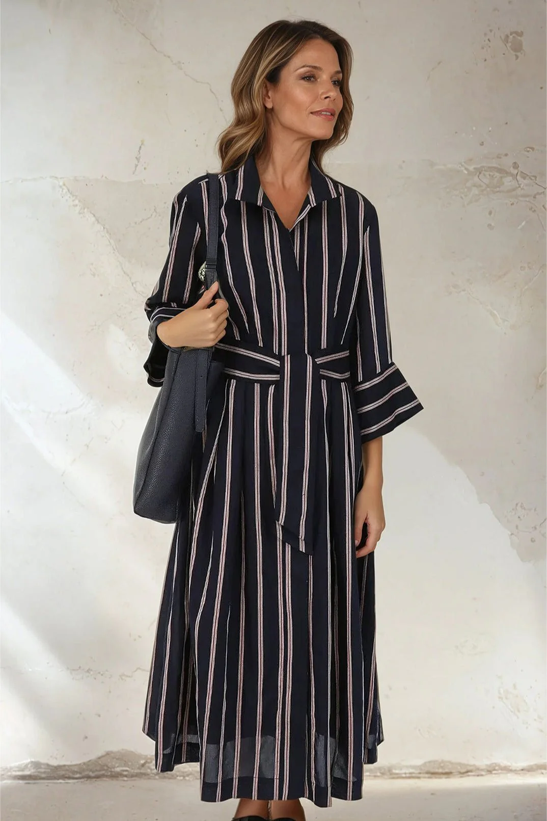 DUNE DRESS IN ITALIAN COTTON JACQUARD