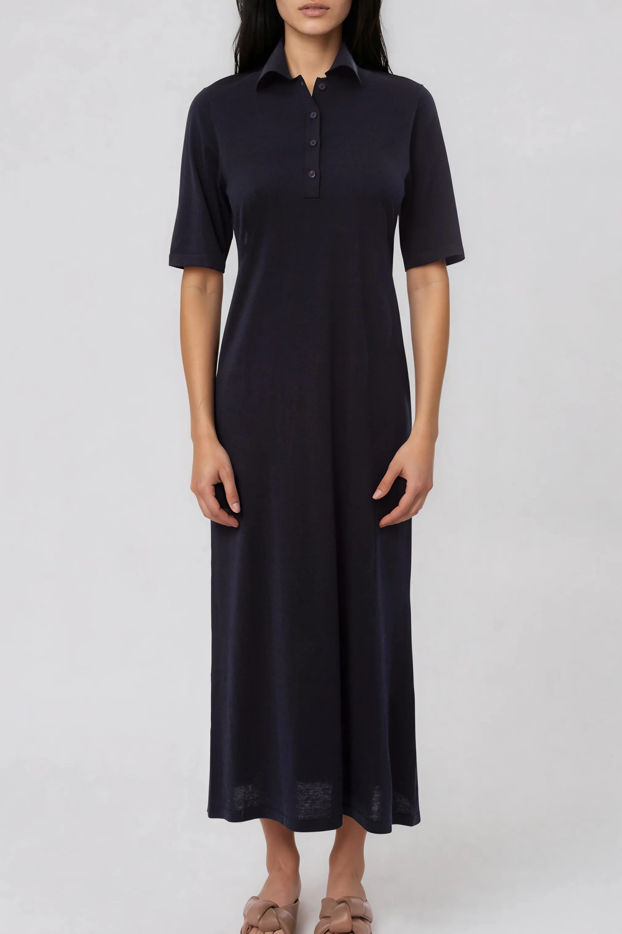 DYLAN POLO DRESS IN FINE GAUGE ITALIAN SILK COTTON - Image 7