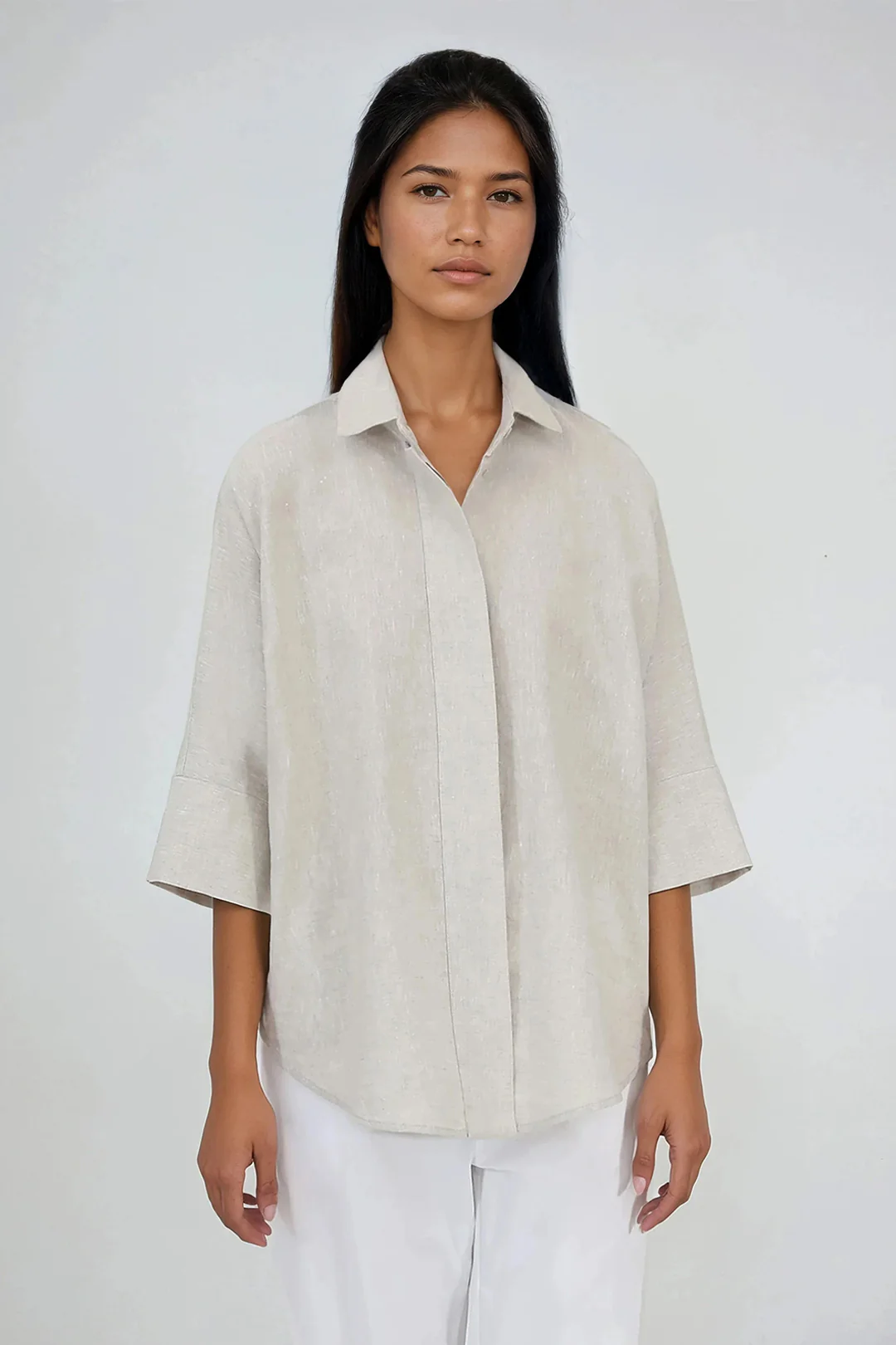 SAHANA DOLMAN SHIRT IN LINEN - Image 11