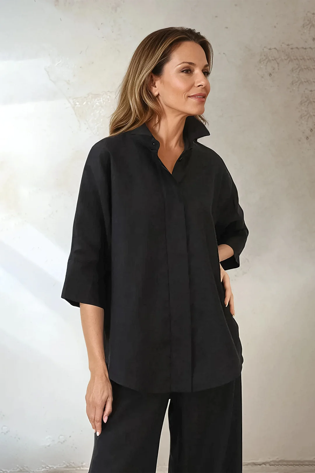 SAHANA DOLMAN SHIRT IN LINEN - Image 13