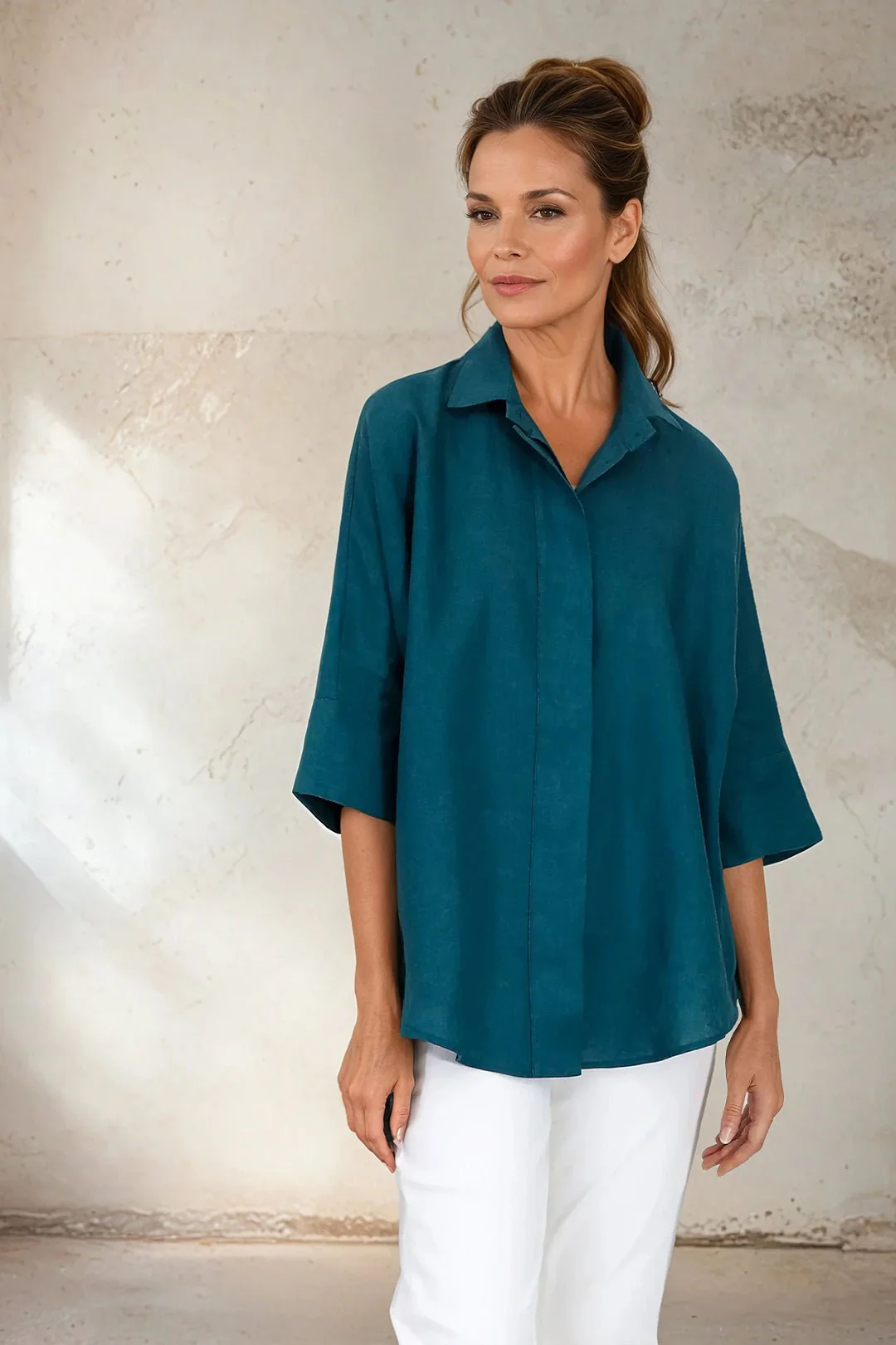 SAHANA DOLMAN SHIRT IN LINEN - Image 16