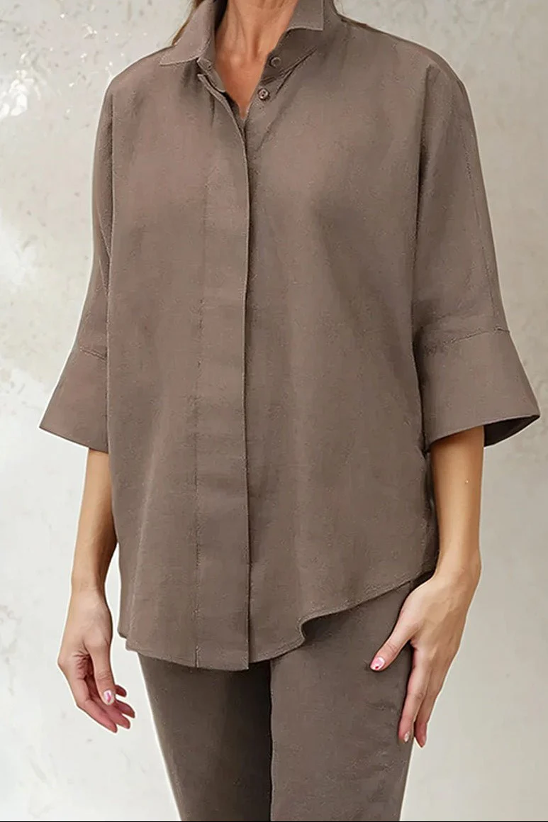 SAHANA DOLMAN SHIRT IN LINEN - Image 7