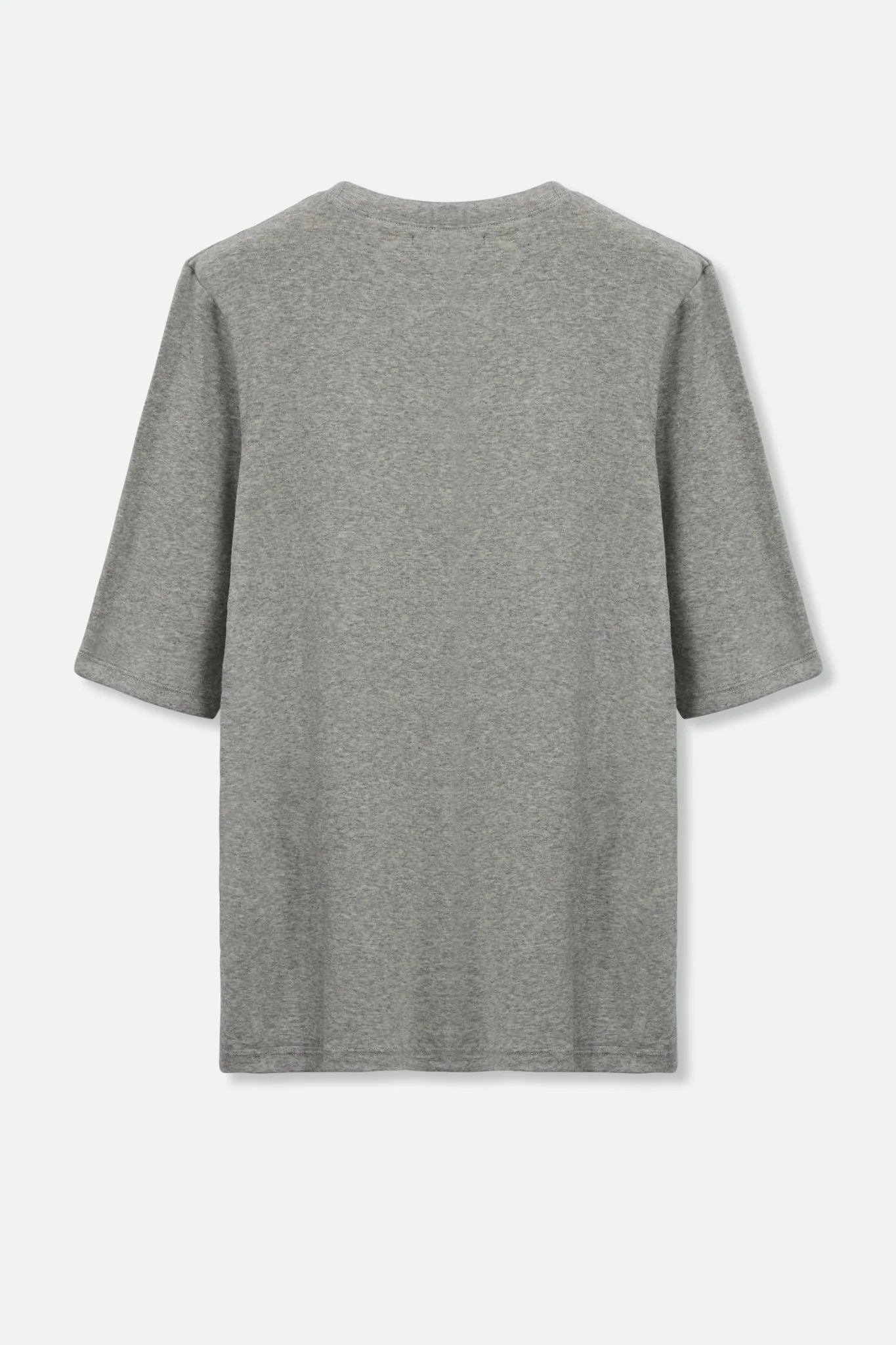 ELBOW SLEEVE CREW IN HEATHERED PIMA COTTON STRETCH - Image 6