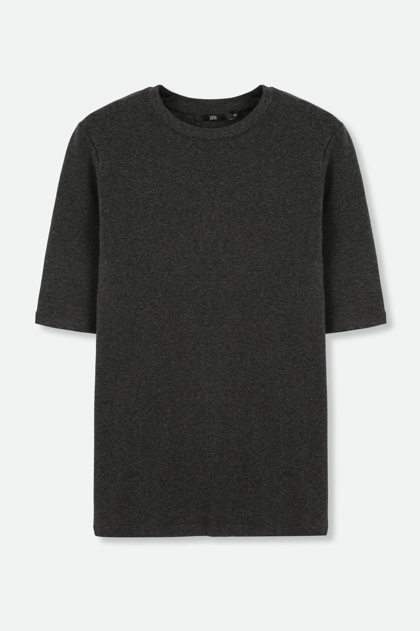 ELBOW SLEEVE CREW IN HEATHERED PIMA COTTON STRETCH - Image 8