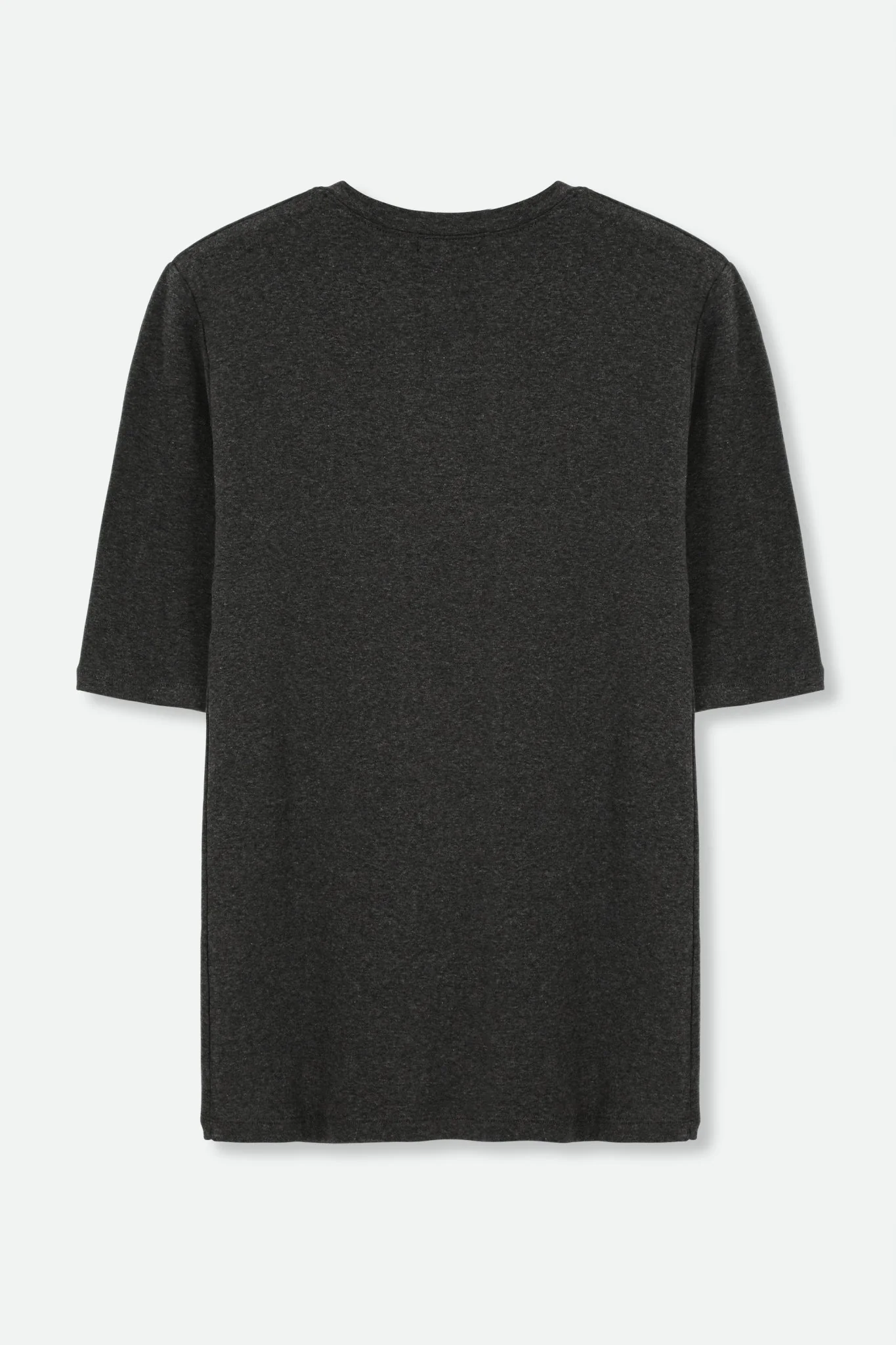 ELBOW SLEEVE CREW IN HEATHERED PIMA COTTON STRETCH - Image 9