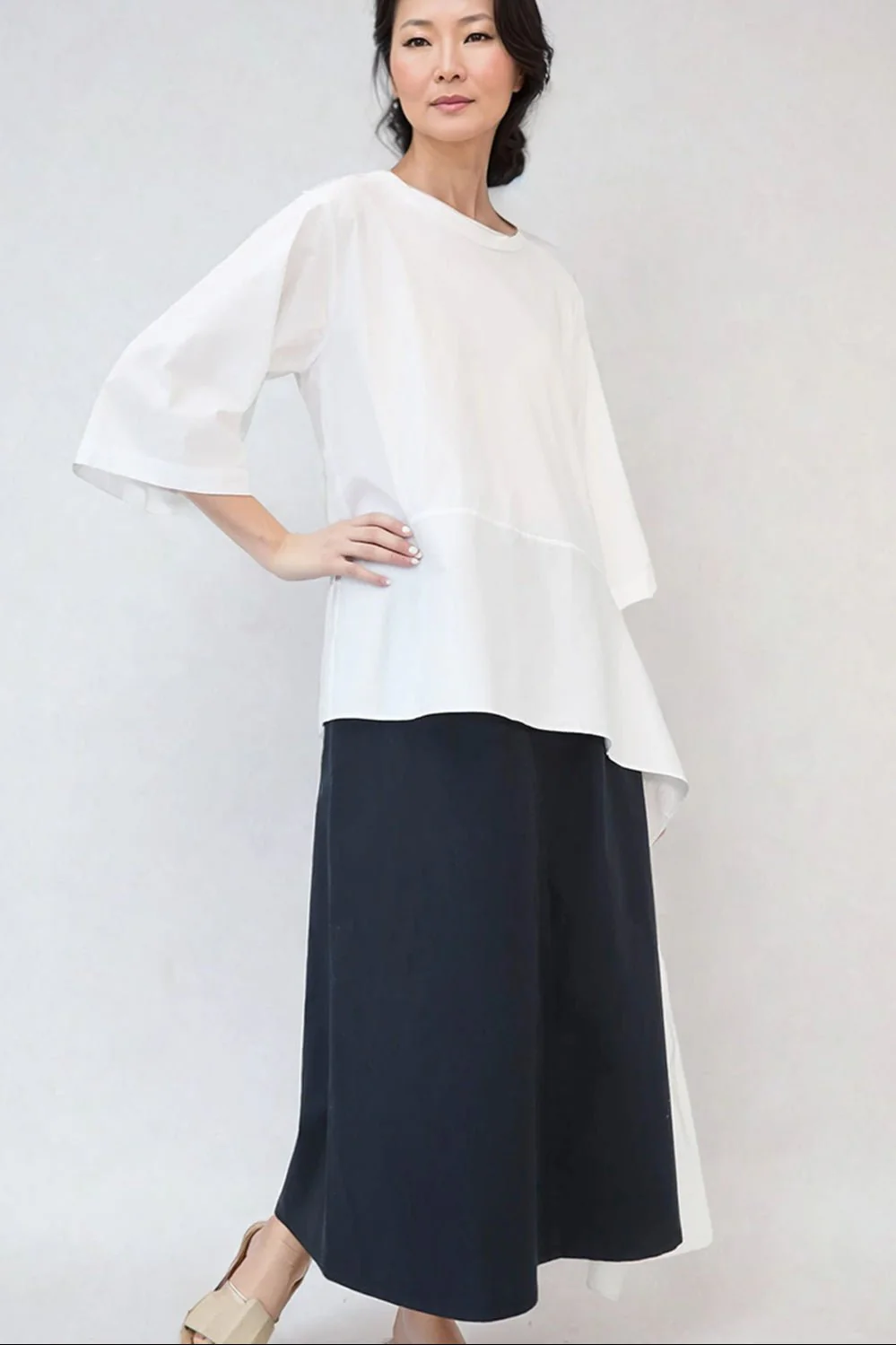 ELNORA TOP IN ITALIAN STRETCH COTTON - Image 3