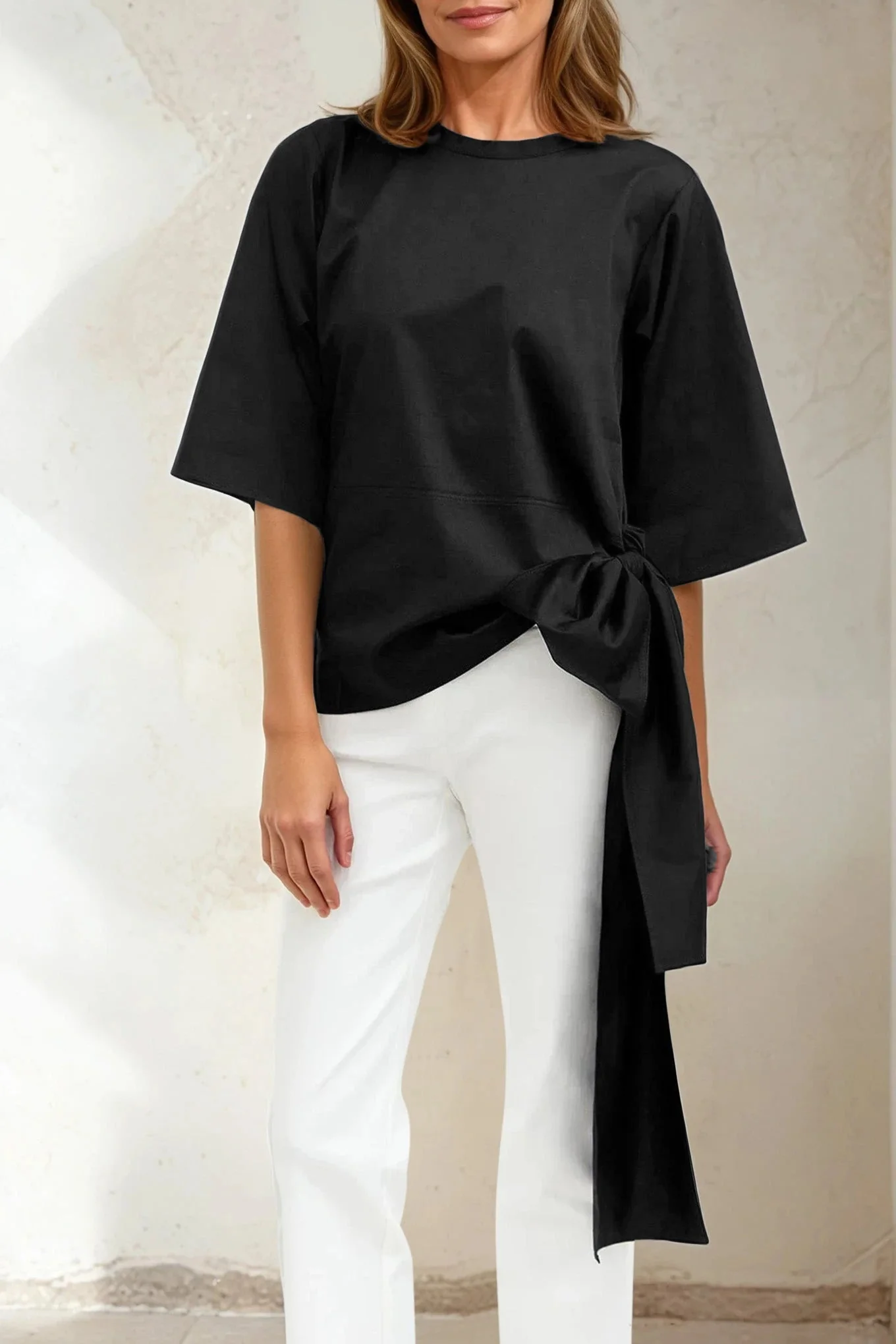 ELNORA TOP IN ITALIAN STRETCH COTTON - Image 6