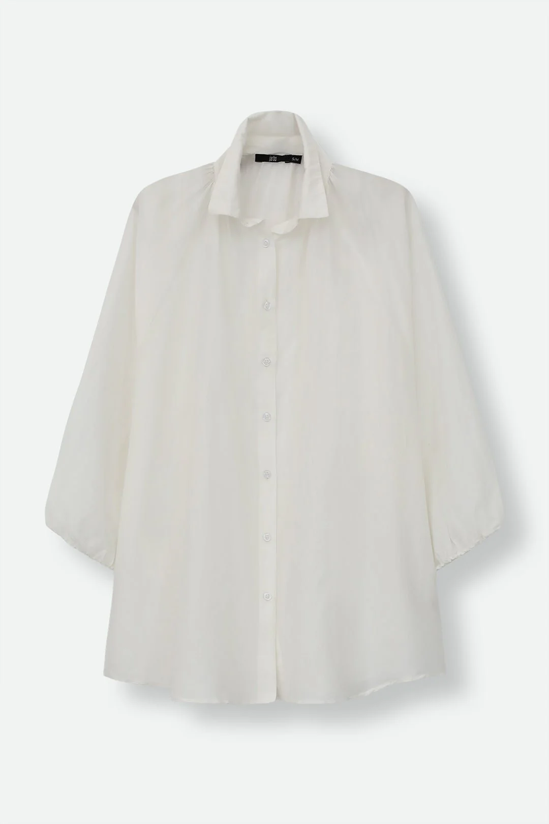 FLOWY OVERSIZED BLOUSE IN SILK COTTON - Image 9