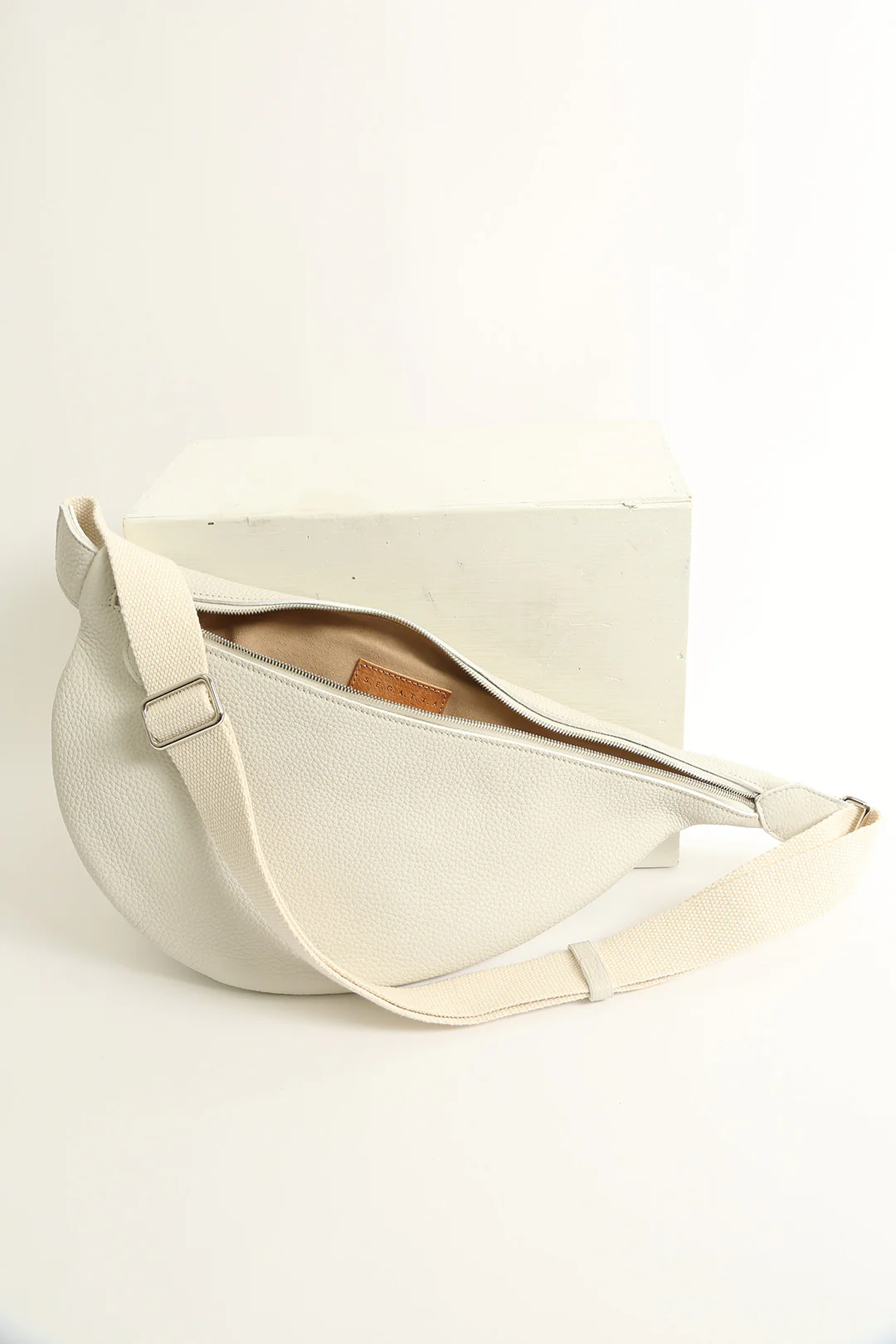 GEMMA ITALIAN LEATHER CROSSBODY BUTTER WHITE - Image 2