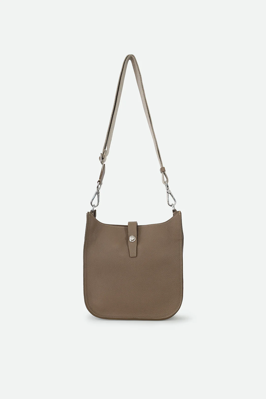 GIA ITALIAN LEATHER CROSSBODY BAG TAUPE - Image 4