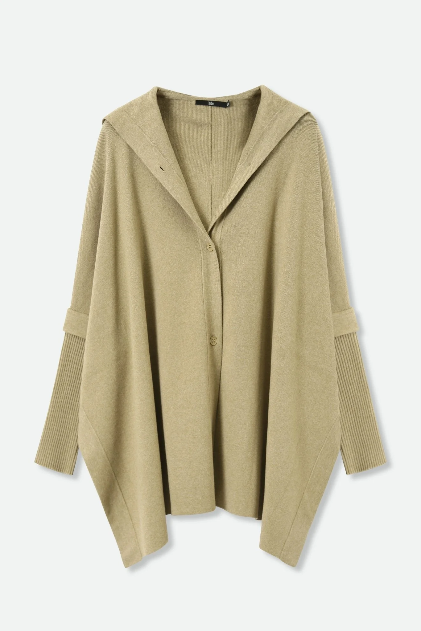 HARPER HOODED CAPE IN DOUBLE KNIT PIMA COTTON STRETCH - Image 6