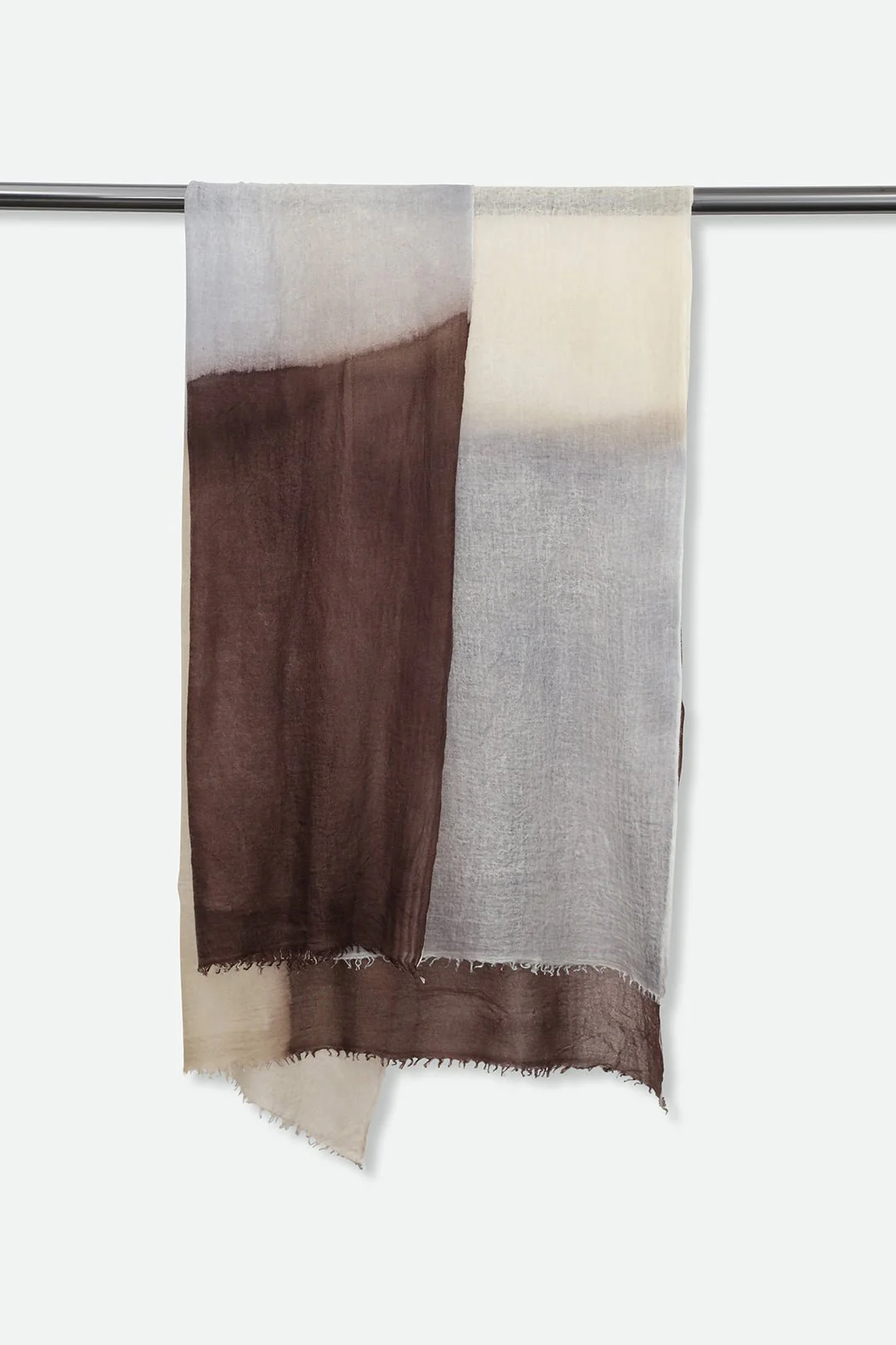 NATURAL GOLD SCARF IN HAND DYED CASHMERE - Image 3