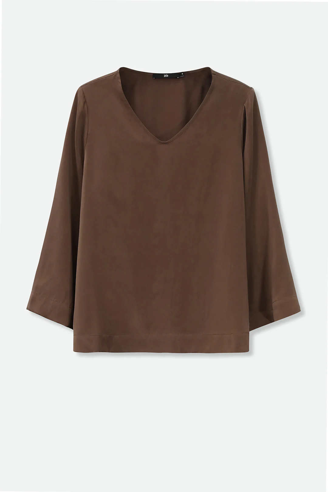 INES V-NECK TUNIC IN GARMENT DYED SILK CHARMEUSE - Image 6