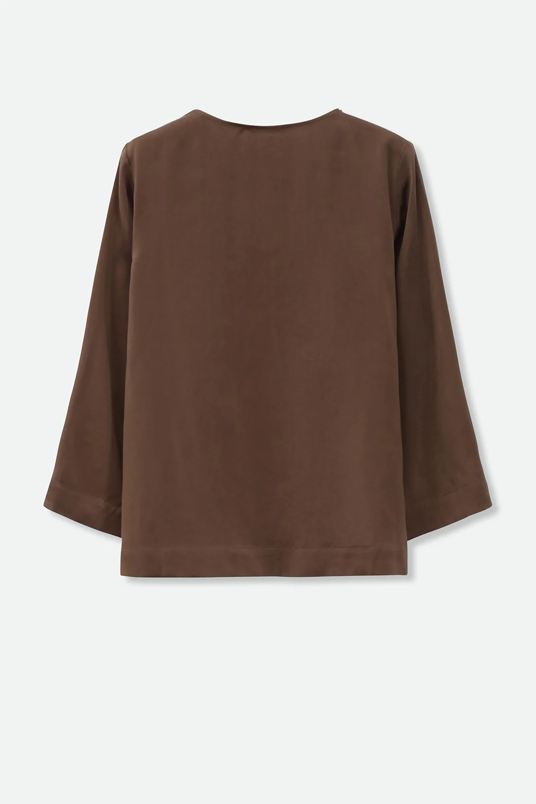 INES V-NECK TUNIC IN GARMENT DYED SILK CHARMEUSE - Image 8