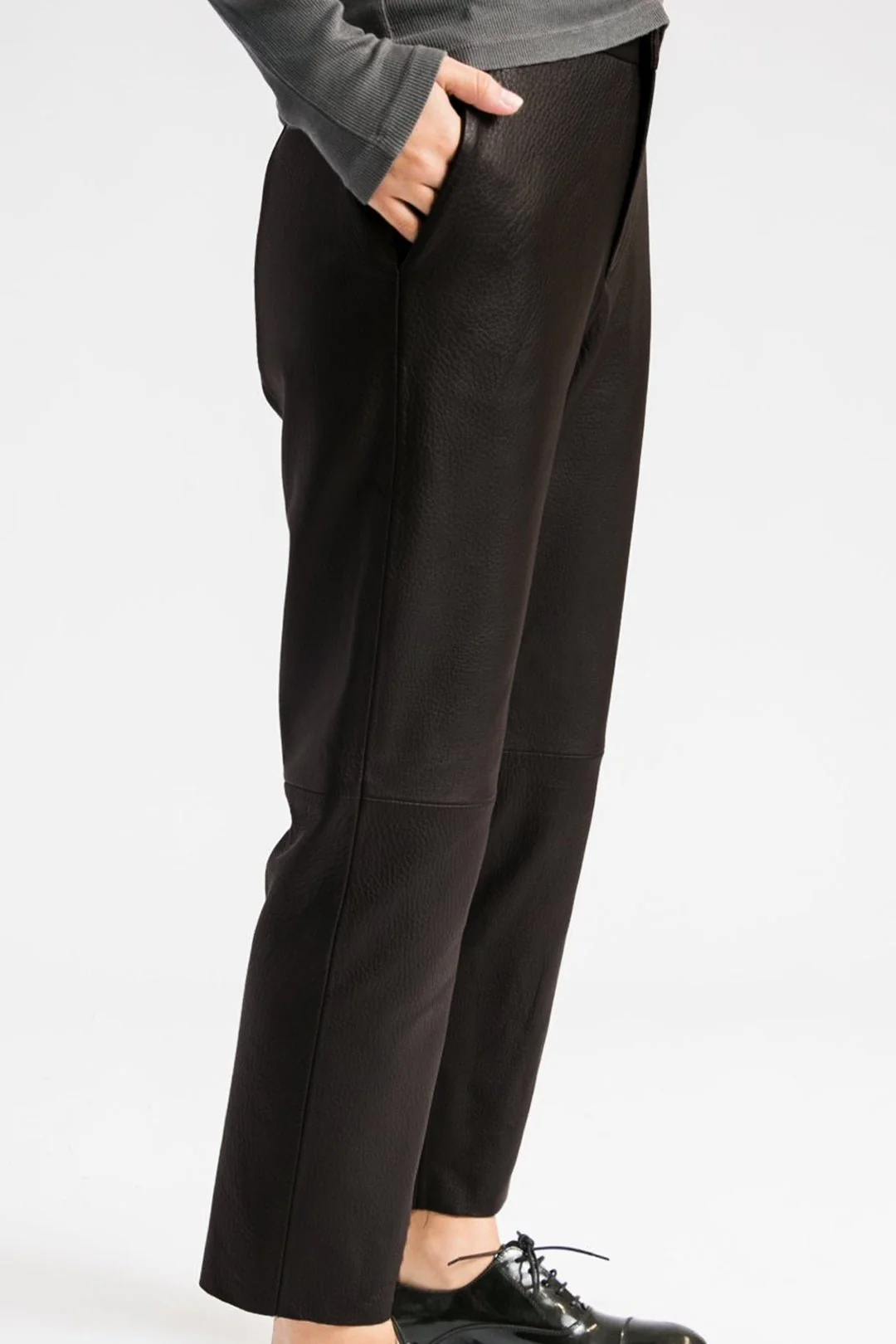 LAUREN TROUSER IN BUTTER SMOOTH ITALIAN LEATHER - Image 3