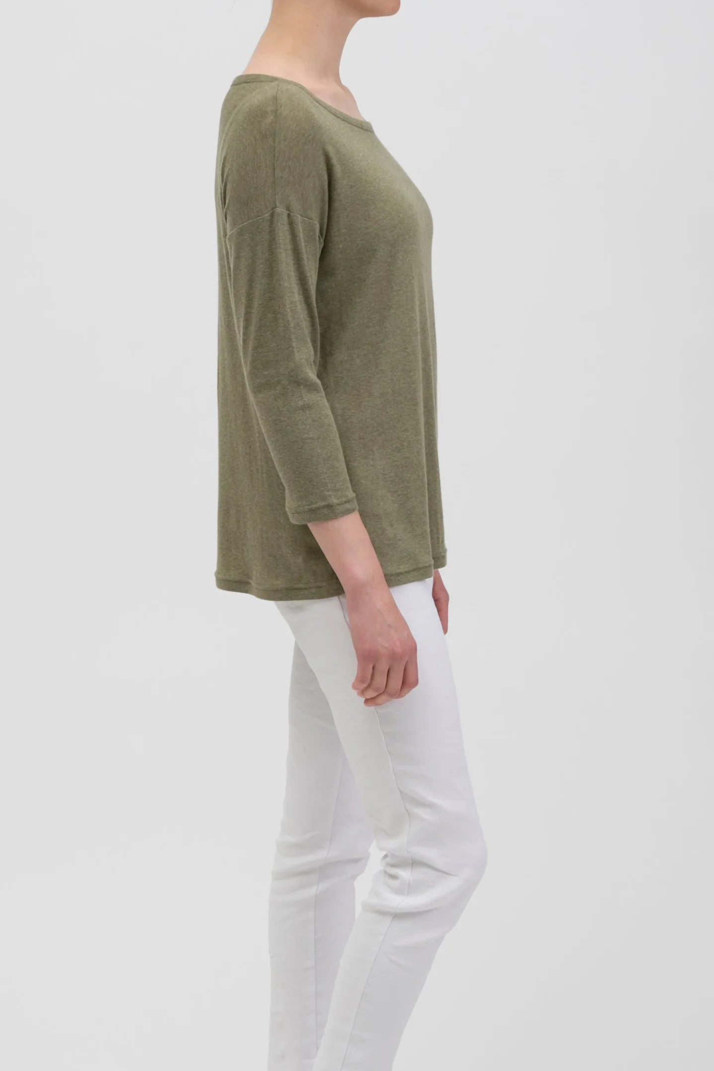 CAMPSHIRT WIDENECK TEE IN COTTON BLEND - Image 2
