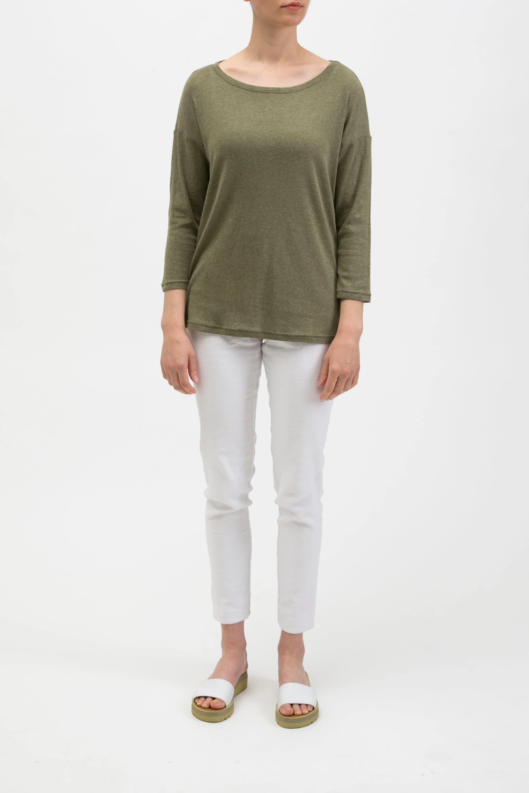 CAMPSHIRT WIDENECK TEE IN COTTON BLEND - Image 3