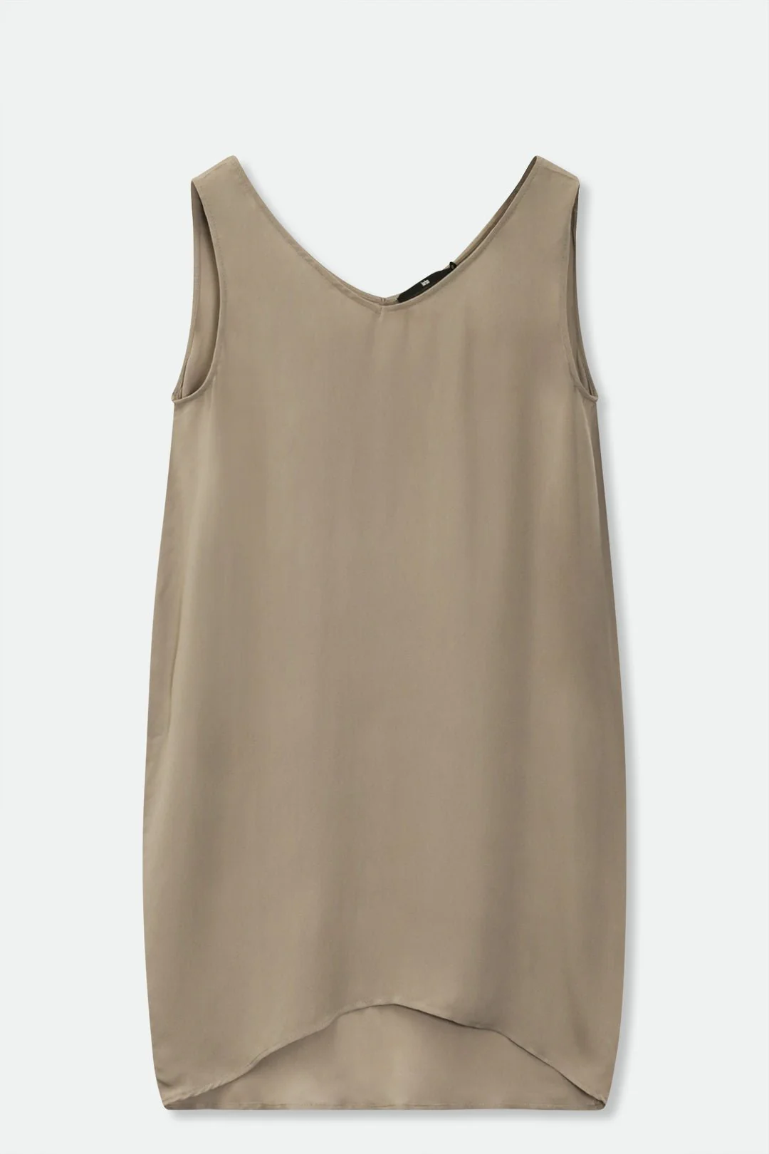 SLEEVELESS LONG SOFT V TANK IN COTTON BLEND