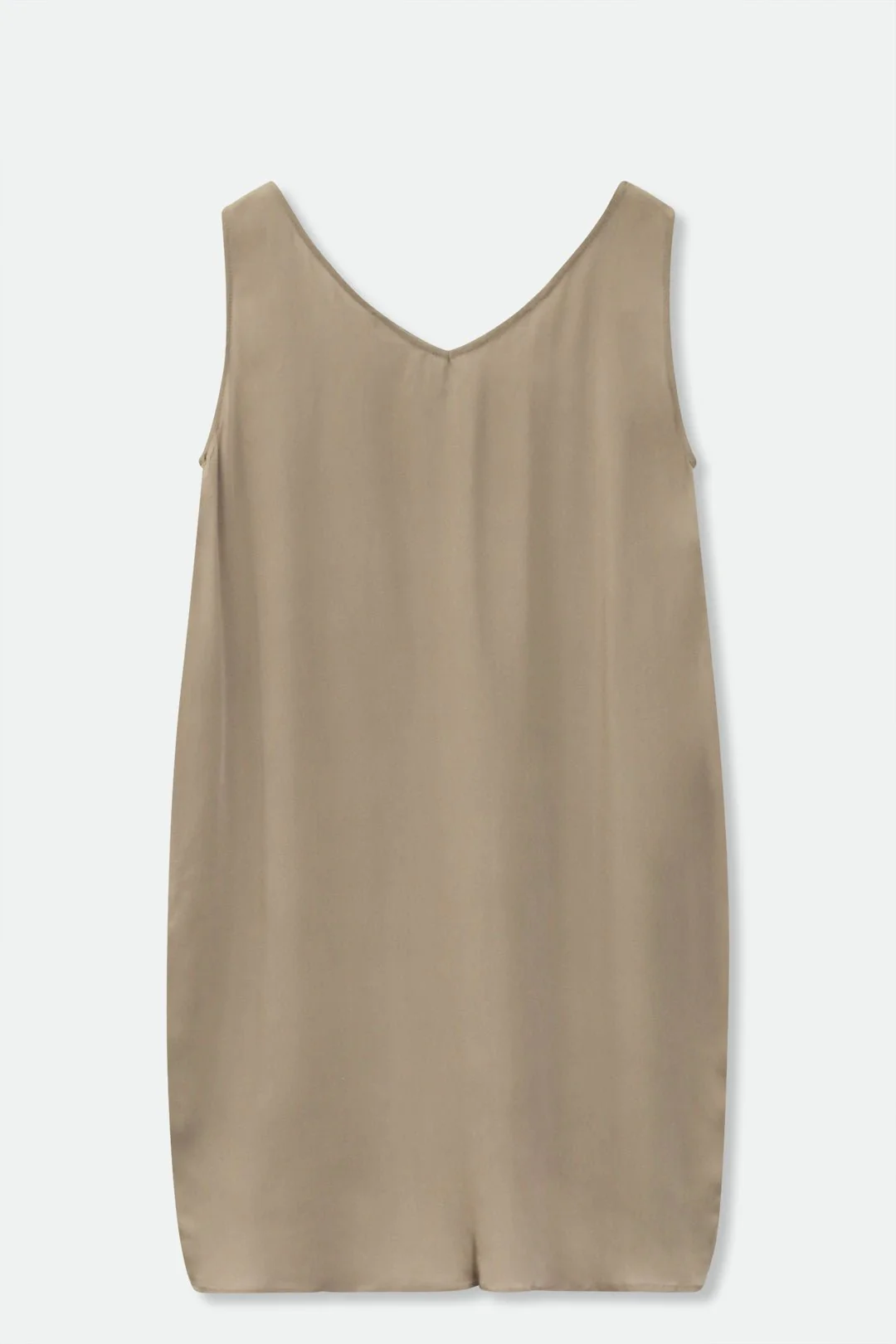 SLEEVELESS LONG SOFT V TANK IN COTTON BLEND - Image 2