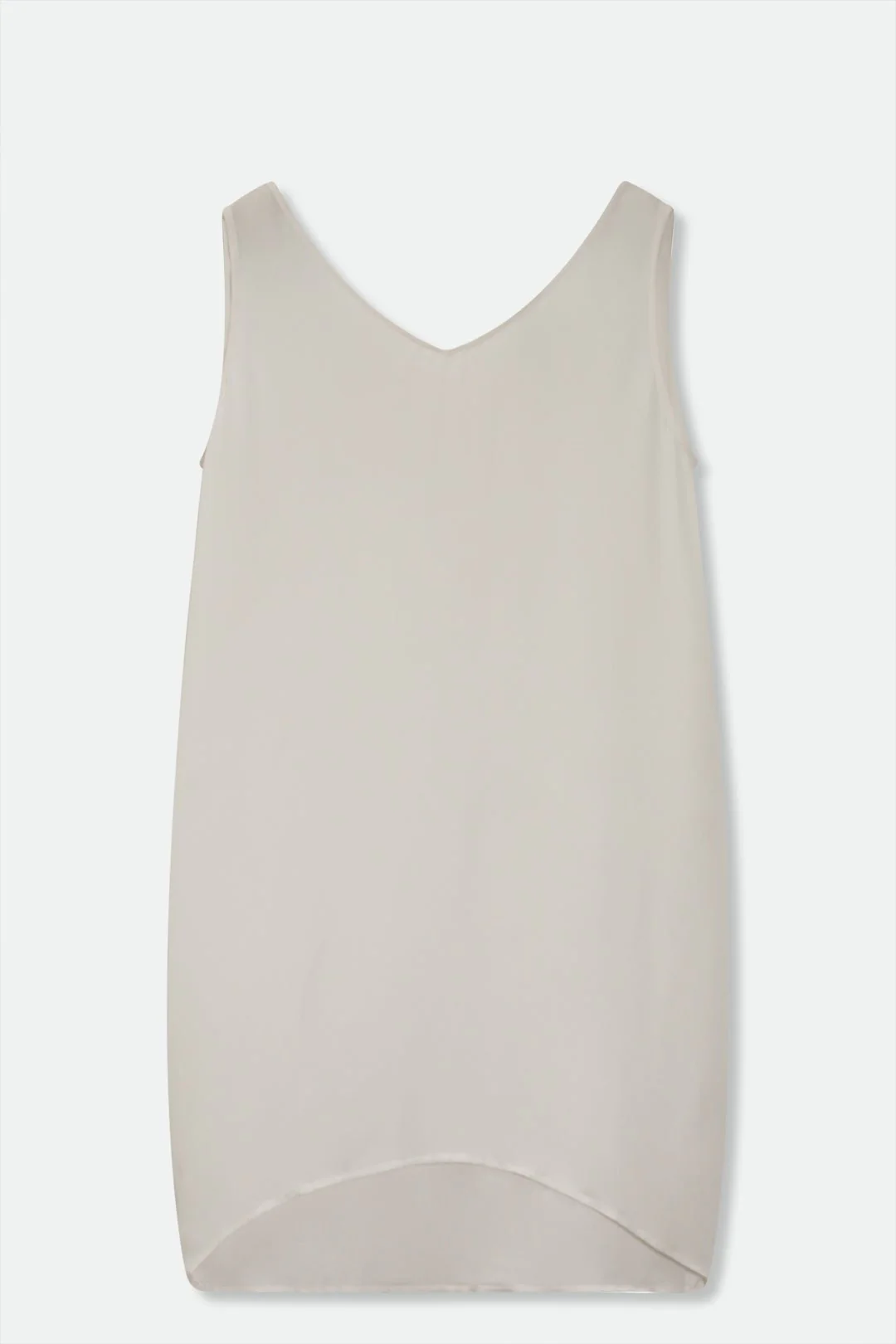 SLEEVELESS LONG SOFT V TANK IN COTTON BLEND - Image 3