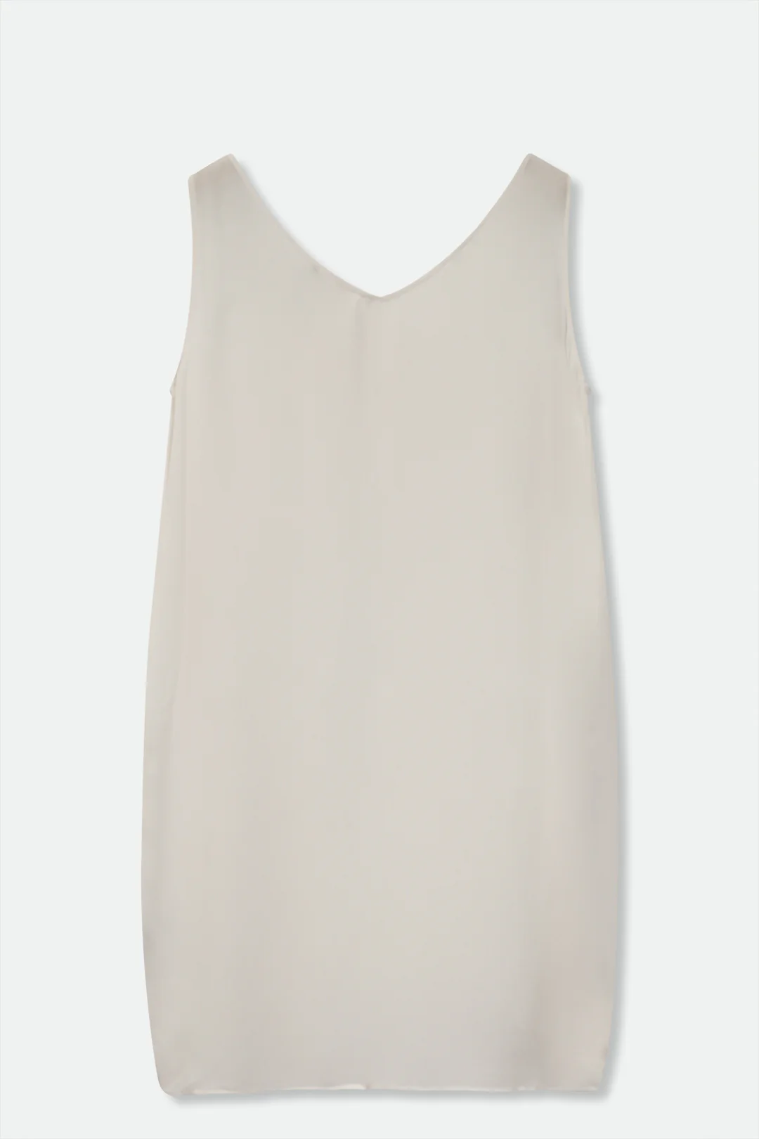 SLEEVELESS LONG SOFT V TANK IN COTTON BLEND - Image 4