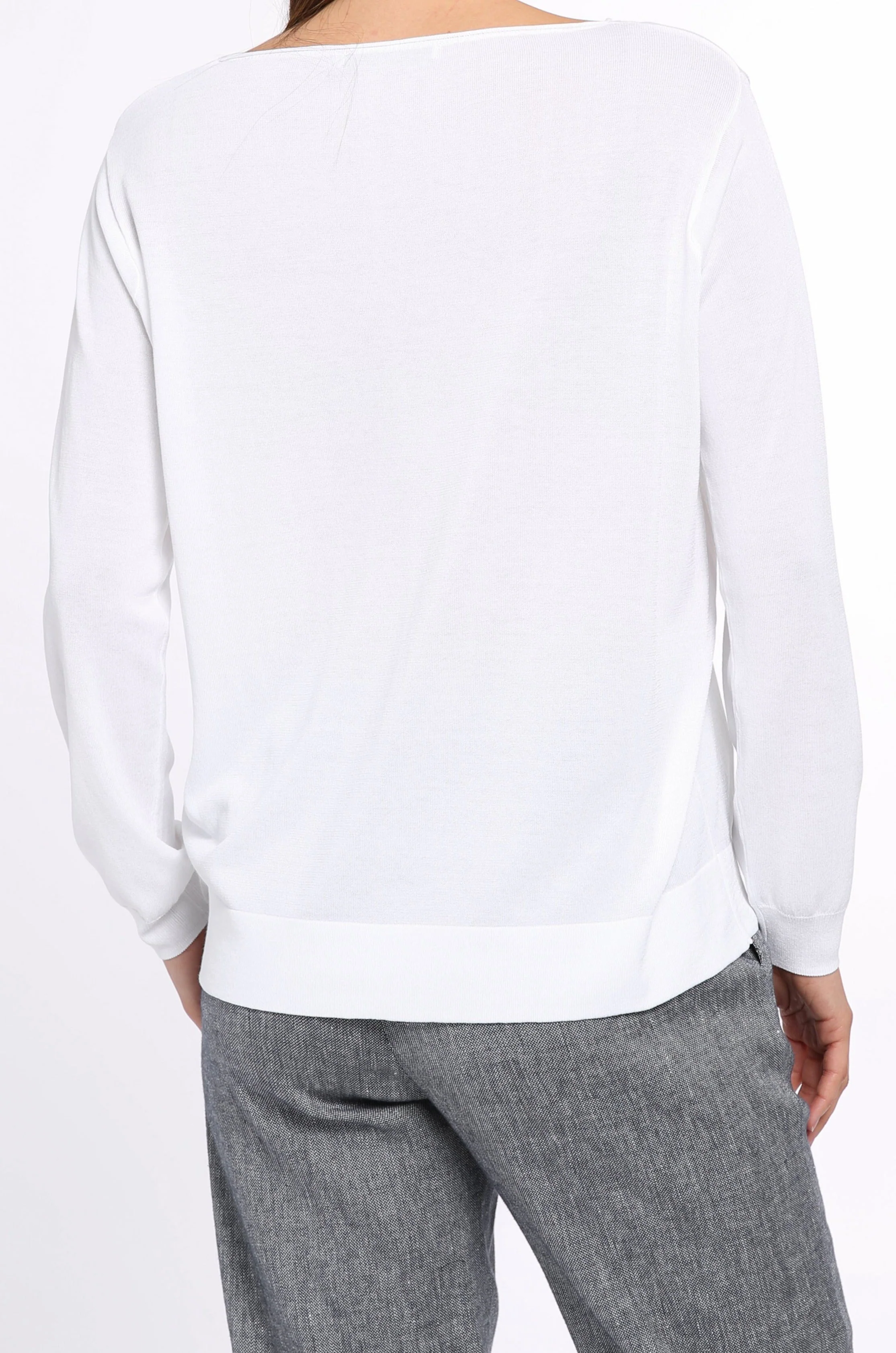 BOYFRIEND BOATNECK PULLOVER IN HIGH TWIST COTTON - Image 6