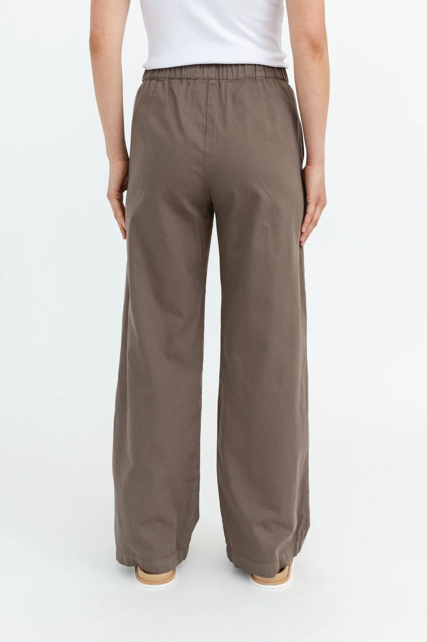 PARA WIDE LEG PANT IN SOFT GARMENT DYED COTTON - Image 4